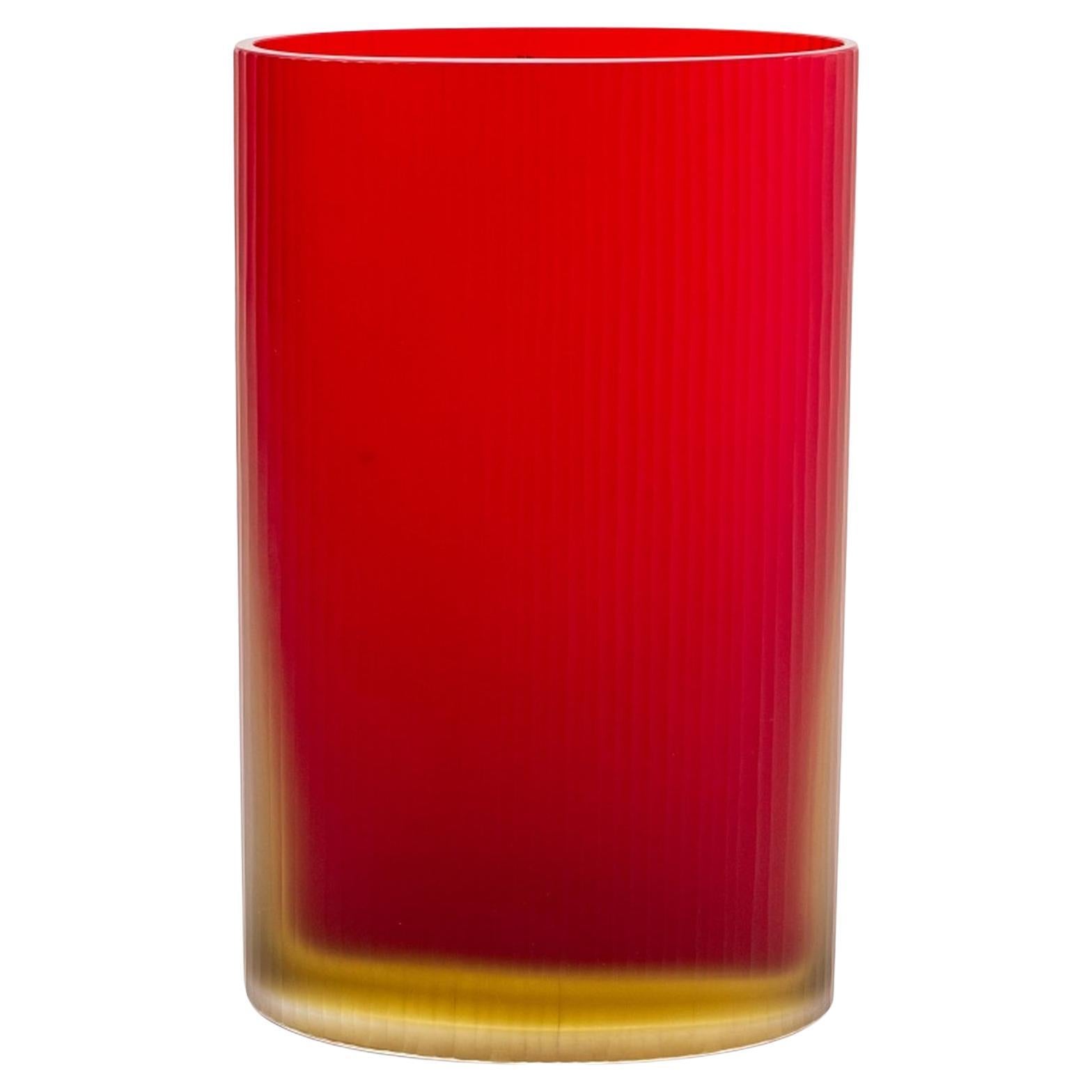 Murano Venini "Ellittici" Art Glass Vase, 2000 en vente