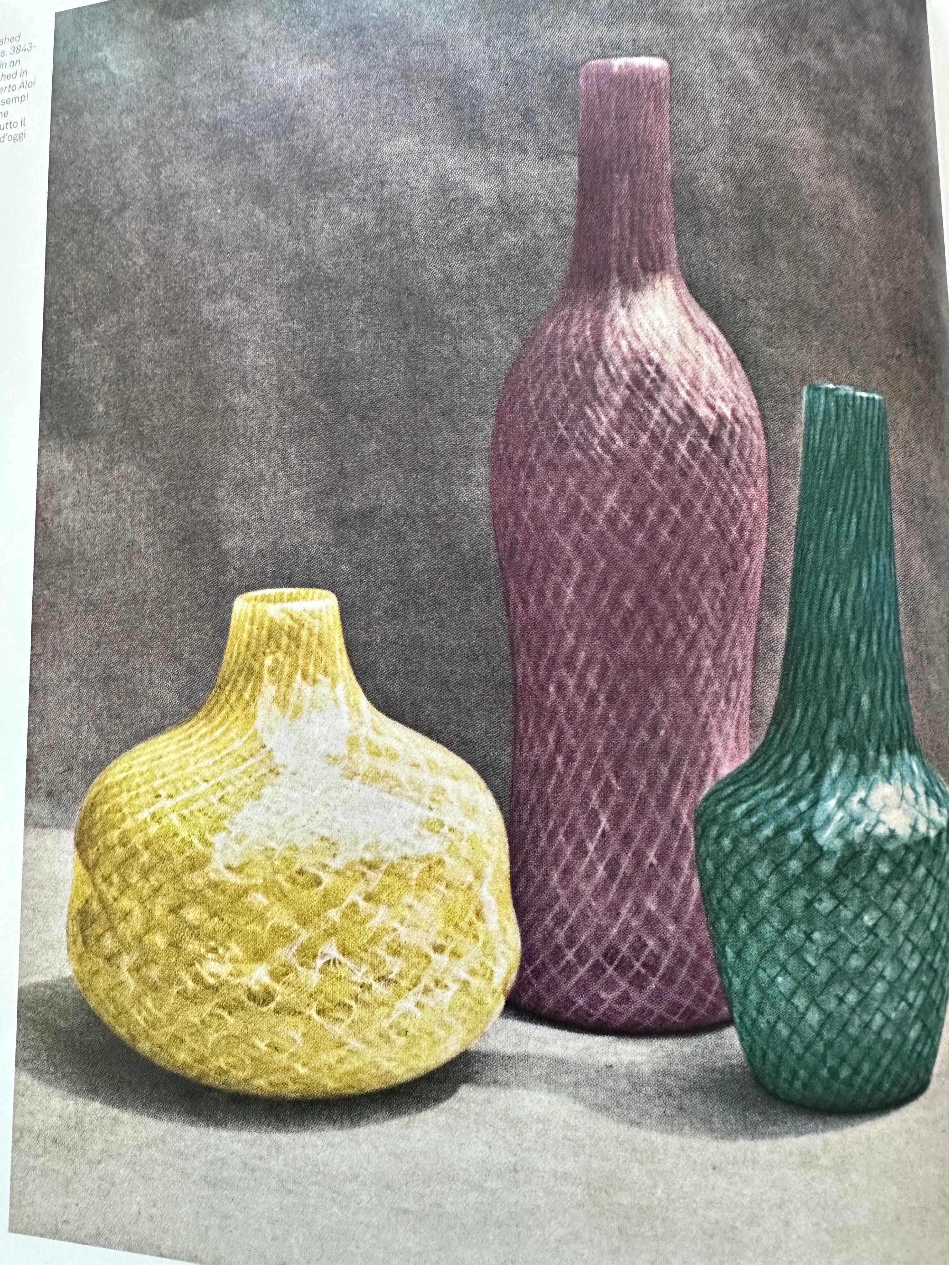 Vase „Zanfirico Reticello“ aus Murano, Venini Italia, 1985, Vase im Angebot 3