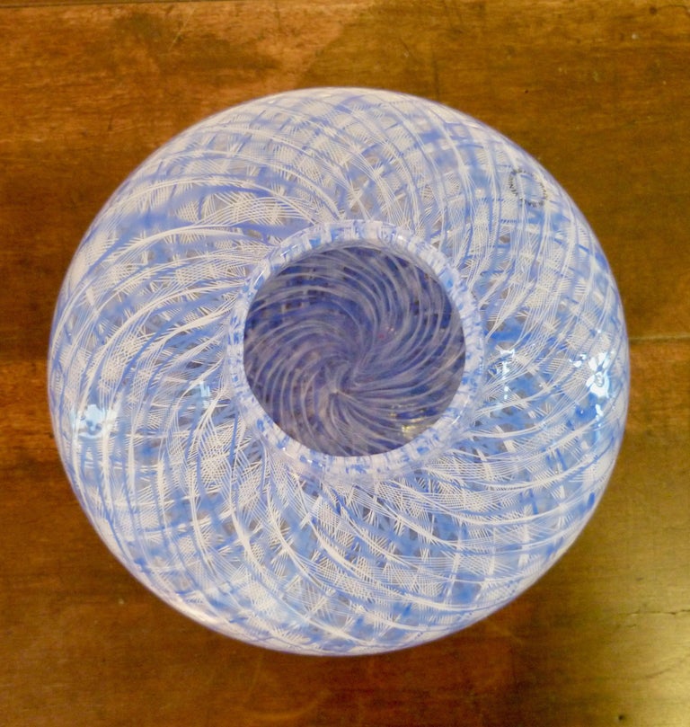 Murano, Venini Italia, 1985 Vase "Zanfirico Reticello" For Sale at 1stDibs