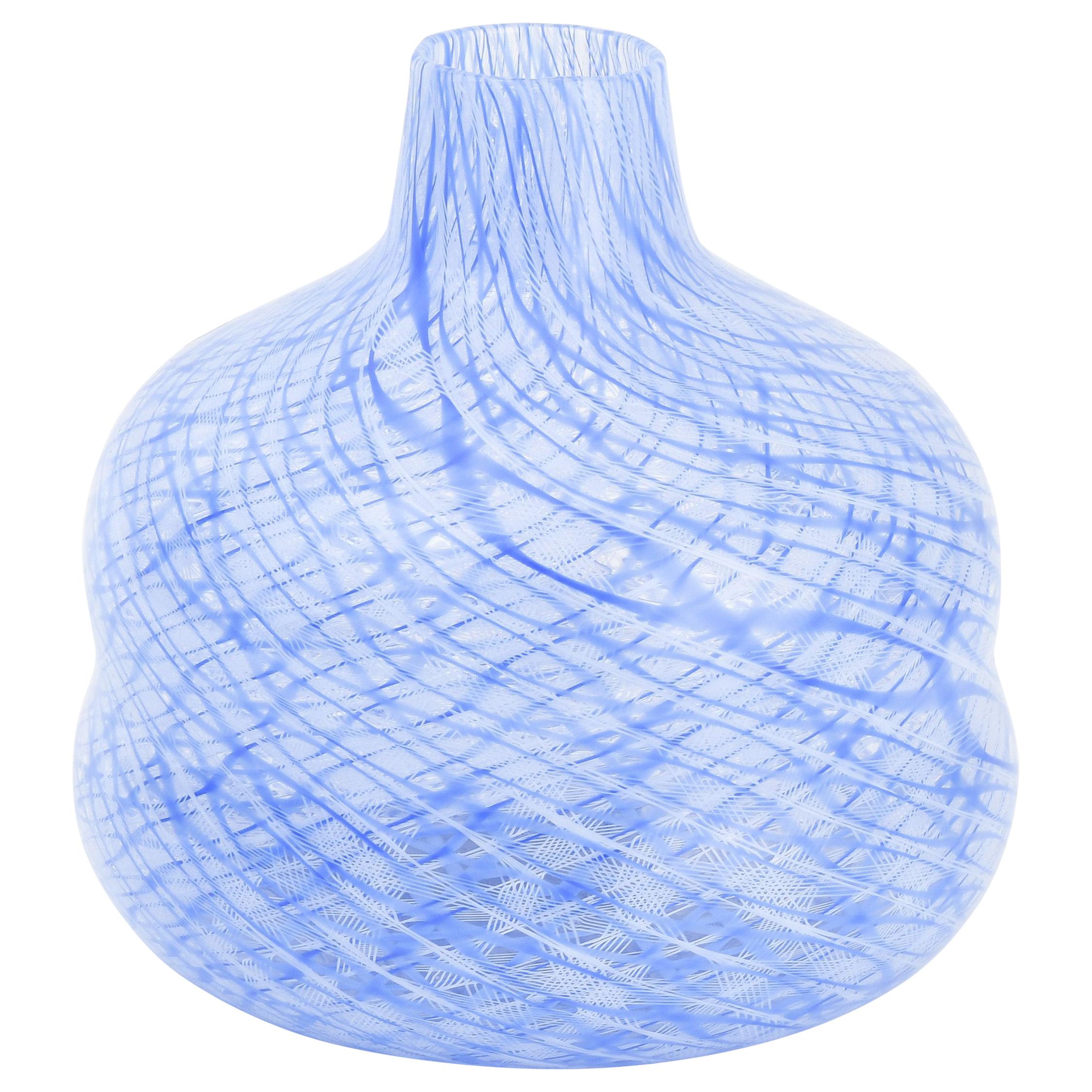Vase „Zanfirico Reticello“ aus Murano, Venini Italia, 1985, Vase im Angebot