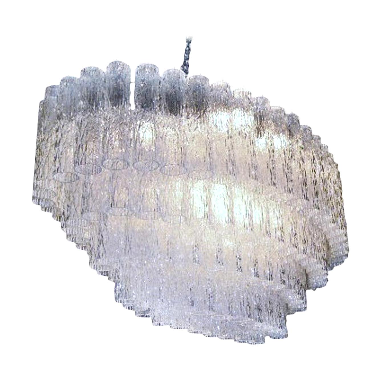 Murano Venini Oval Chandelier For Sale