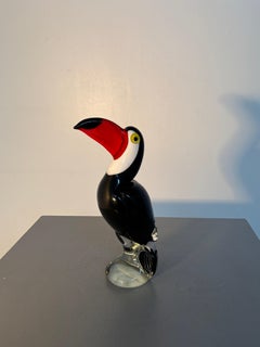 Murano Vetreria al Faro Multicolored Toucan Art Glass Figurine