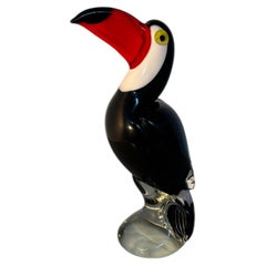 Murano Vetreria al Faro Multicolored Toucan Art Glass Figurine