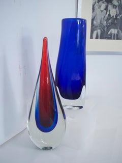 Murano Vetreria Artistica Laguna Sommerso Extra Large 'Teardrop' Poli 1970s