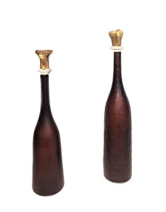 Murano "Vetri Artistico" Glass Decanter Bottles