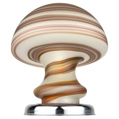 Murano Vetri Swirl Mushroom Table Lamp, Italy, 1970s 