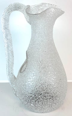 Murano Vetro Rugiadoso Glass Pitcher with Chiller