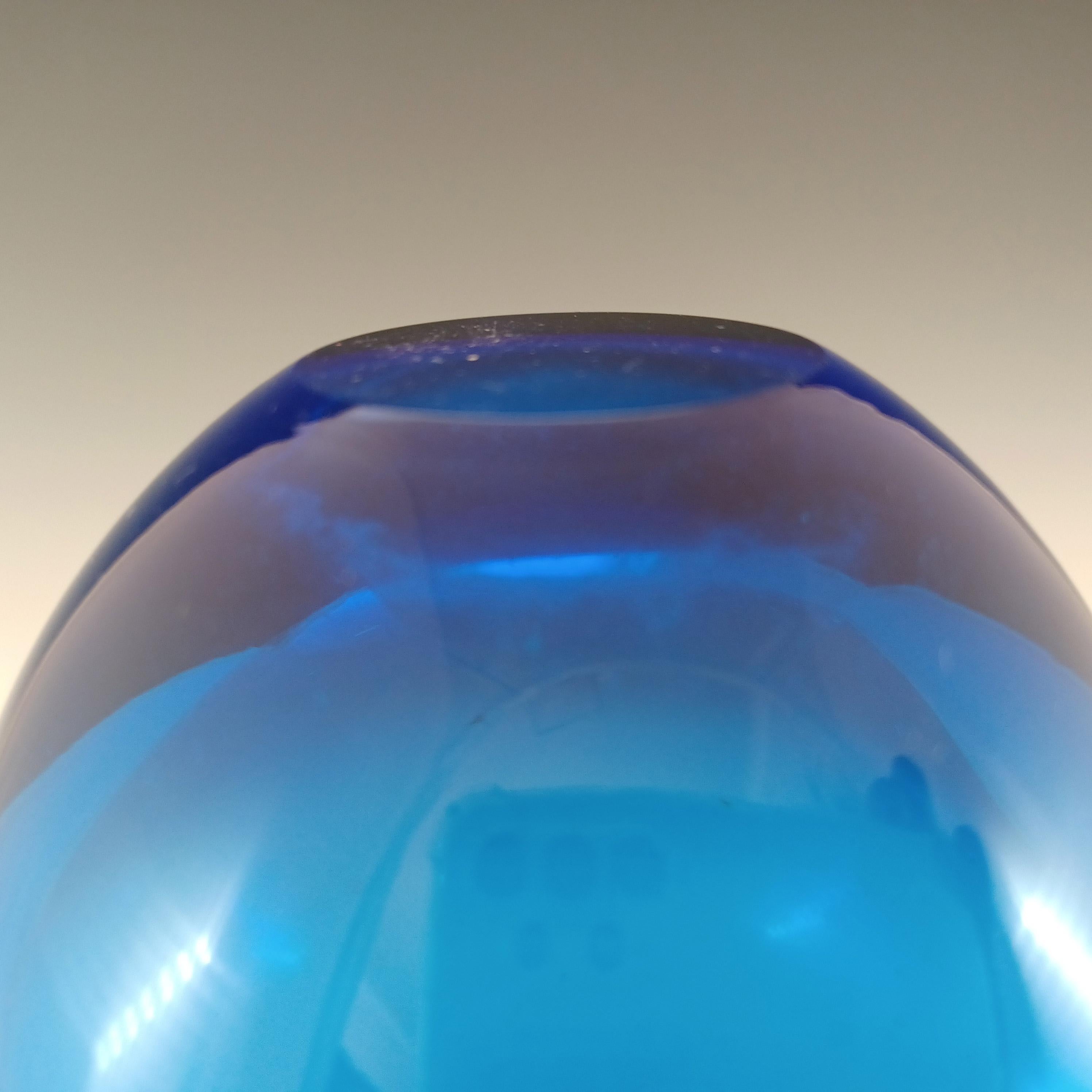 Murano Vintage Blue Sommerso Glass Perfume / Scent Bottle For Sale 4