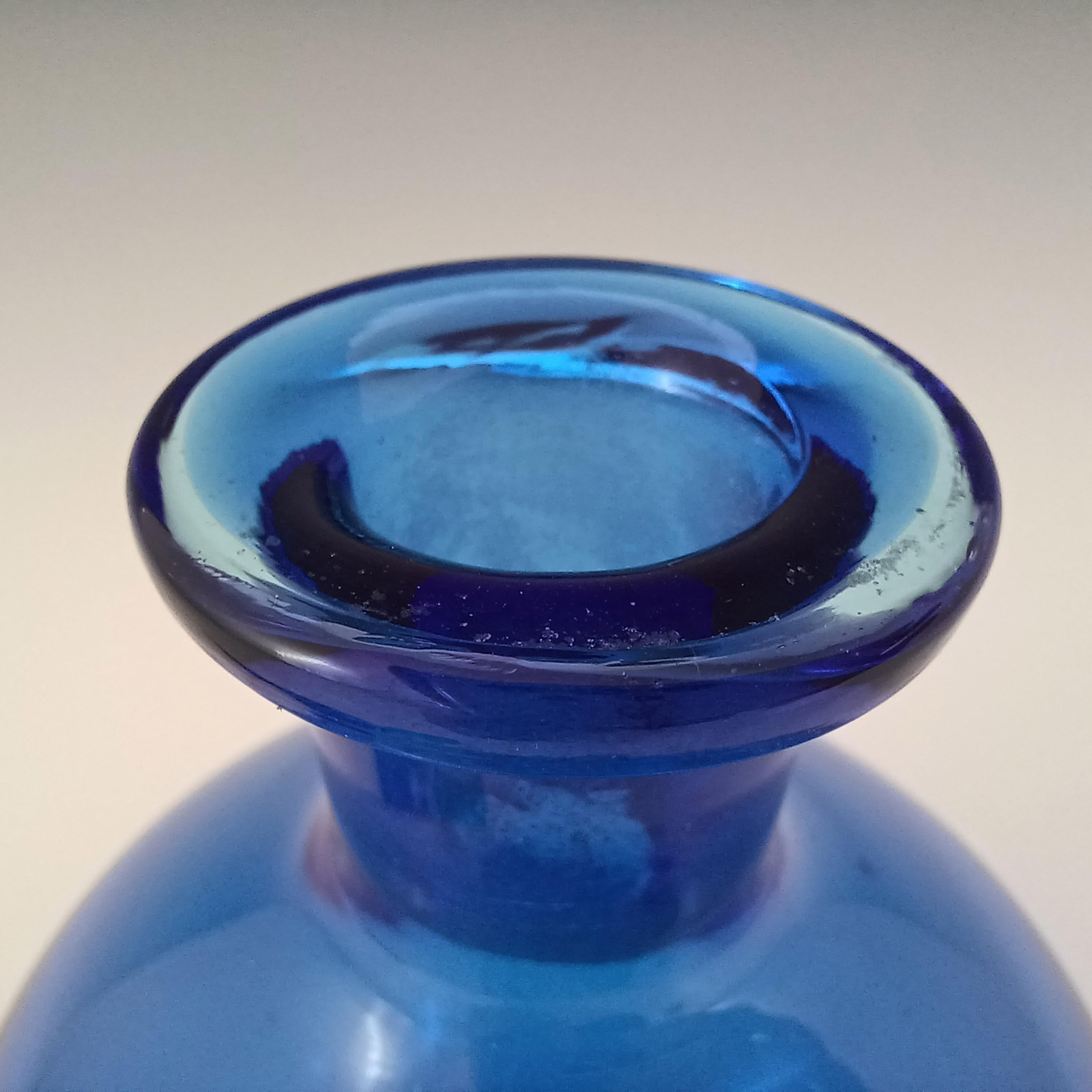 Murano Vintage Blue Sommerso Glass Perfume / Scent Bottle For Sale 1
