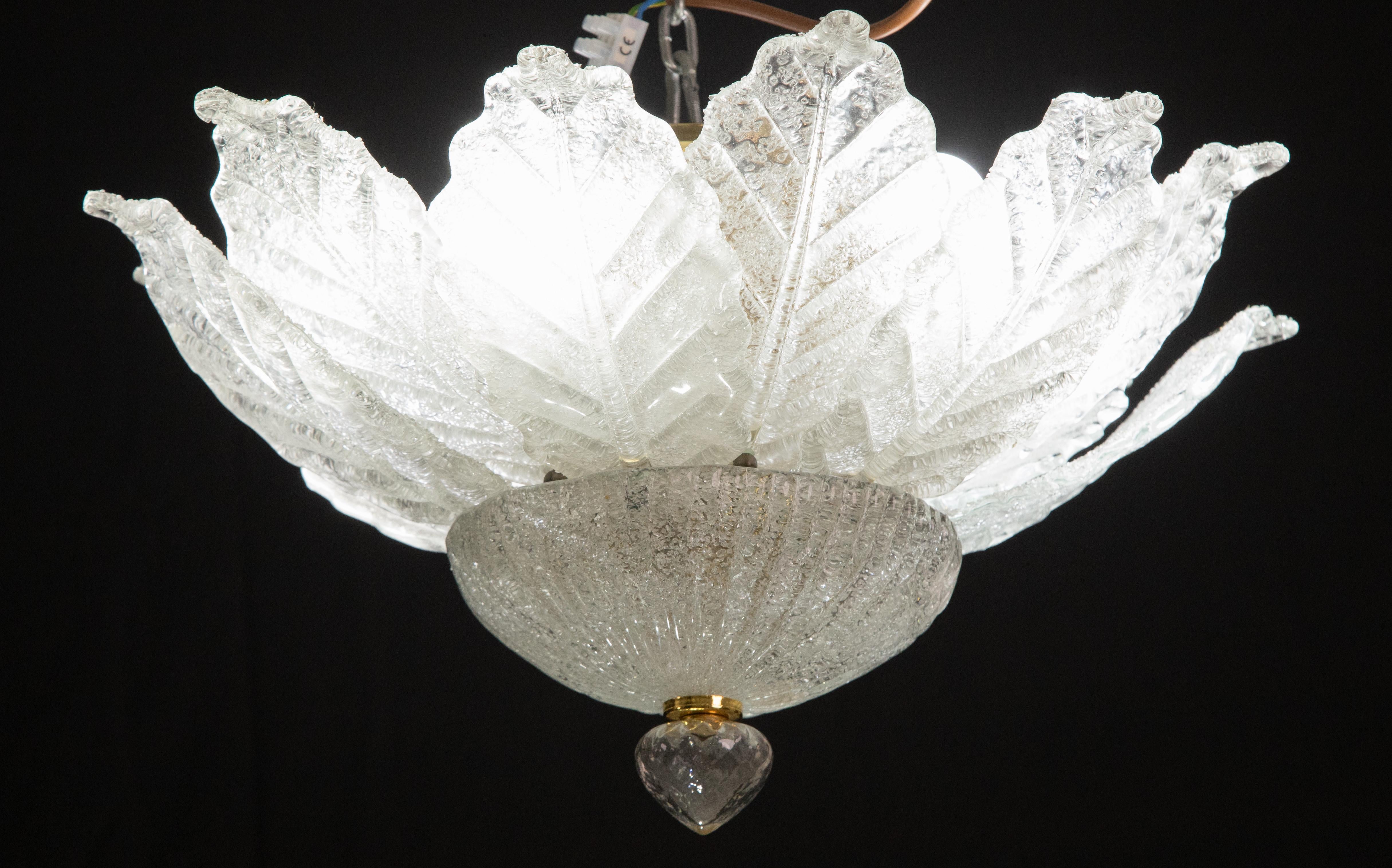 Murano Vintage Glass Ceiling Light, 1970s In Good Condition In Roma, IT