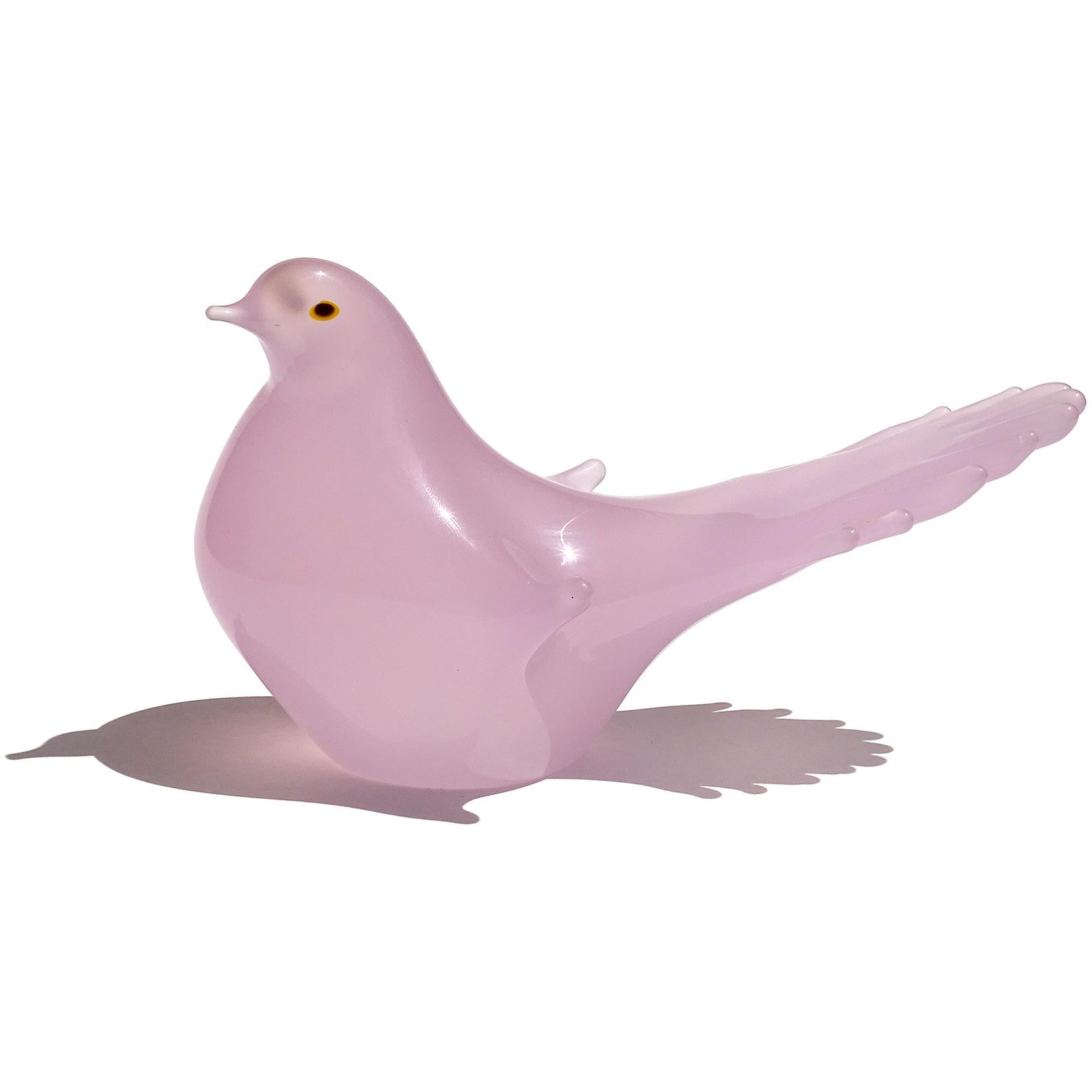 pink glass bird