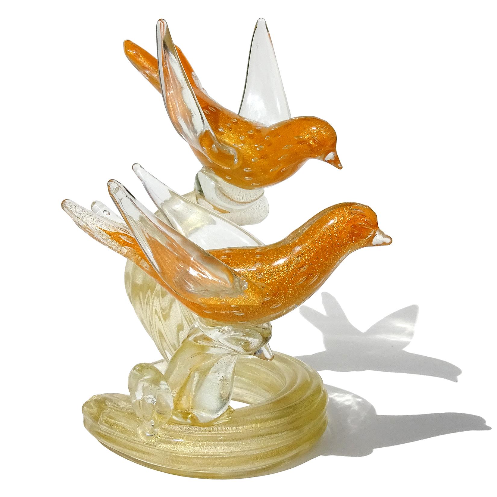 vintage glass birds