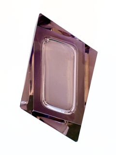 Aschenbecher aus violettem Murano-Kristallglas, Italien, 1960er-1970er Jahre