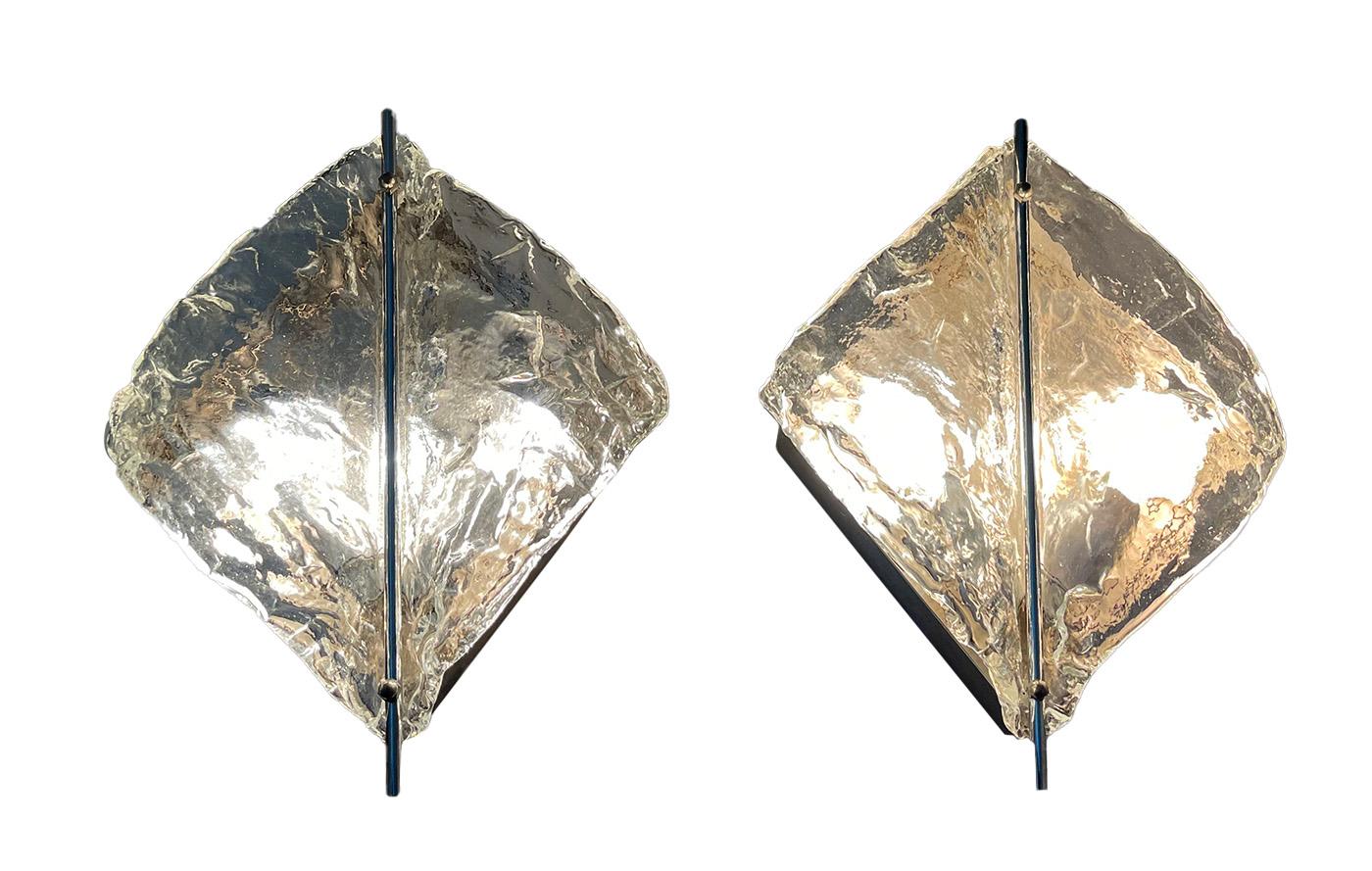 Metallo Lampade da parete di Murano di Zero Quattro, anni '70 in vendita