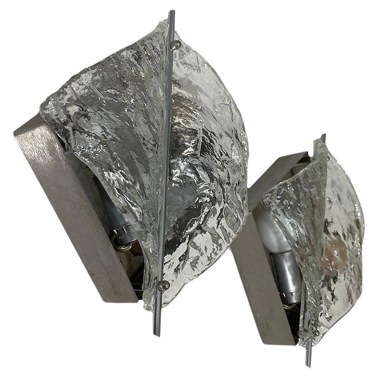 Murano Wall lamps by Zero Quattro, 1970s