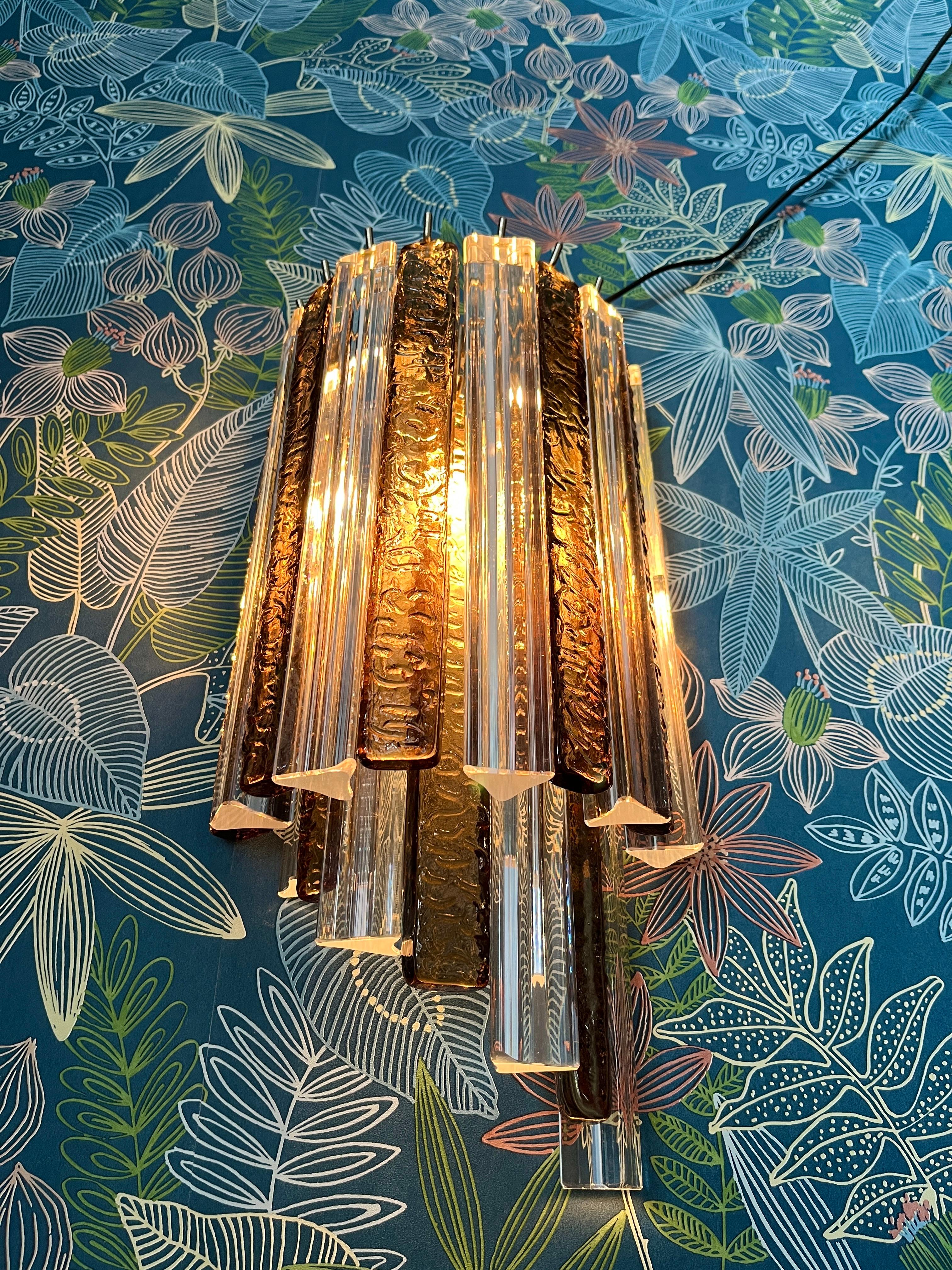 Vetro di Murano Lampada da parete Murano di Venini in vendita