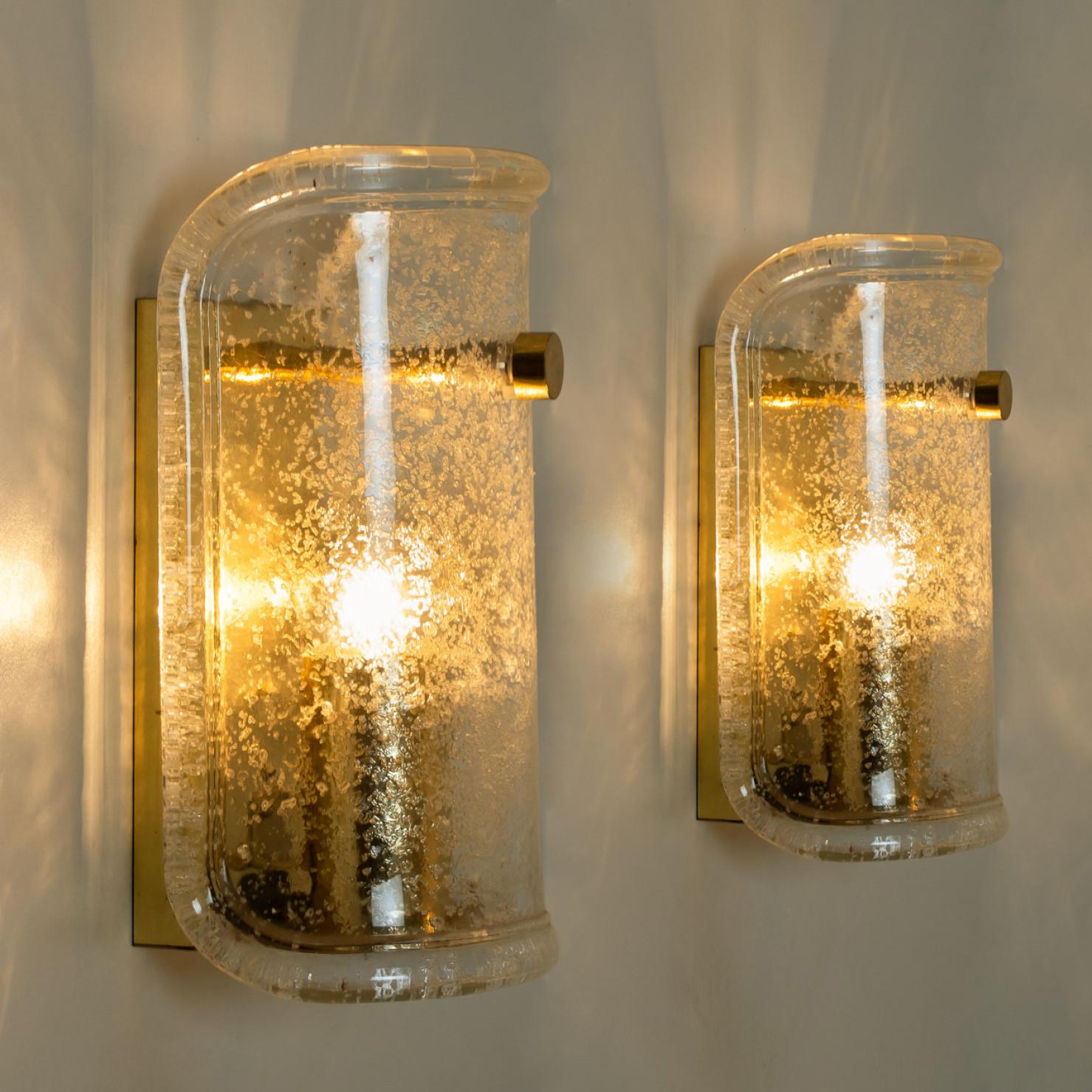 Murano Wall Light Fixtures by Hillebrand, Germany, 1960s For Sale 1