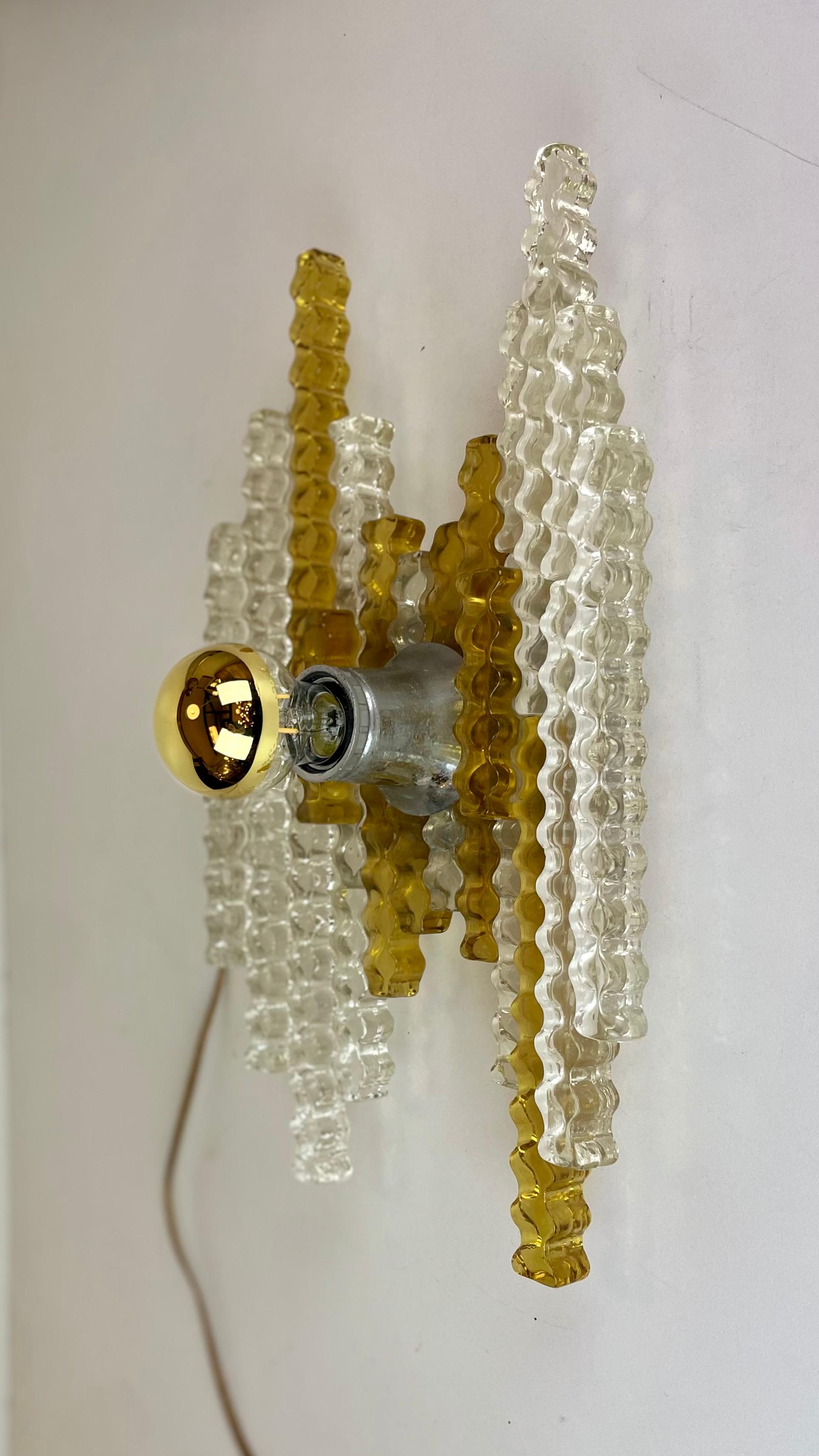 Aplique de Murano by Poliarte, 1970s Vidrio en venta