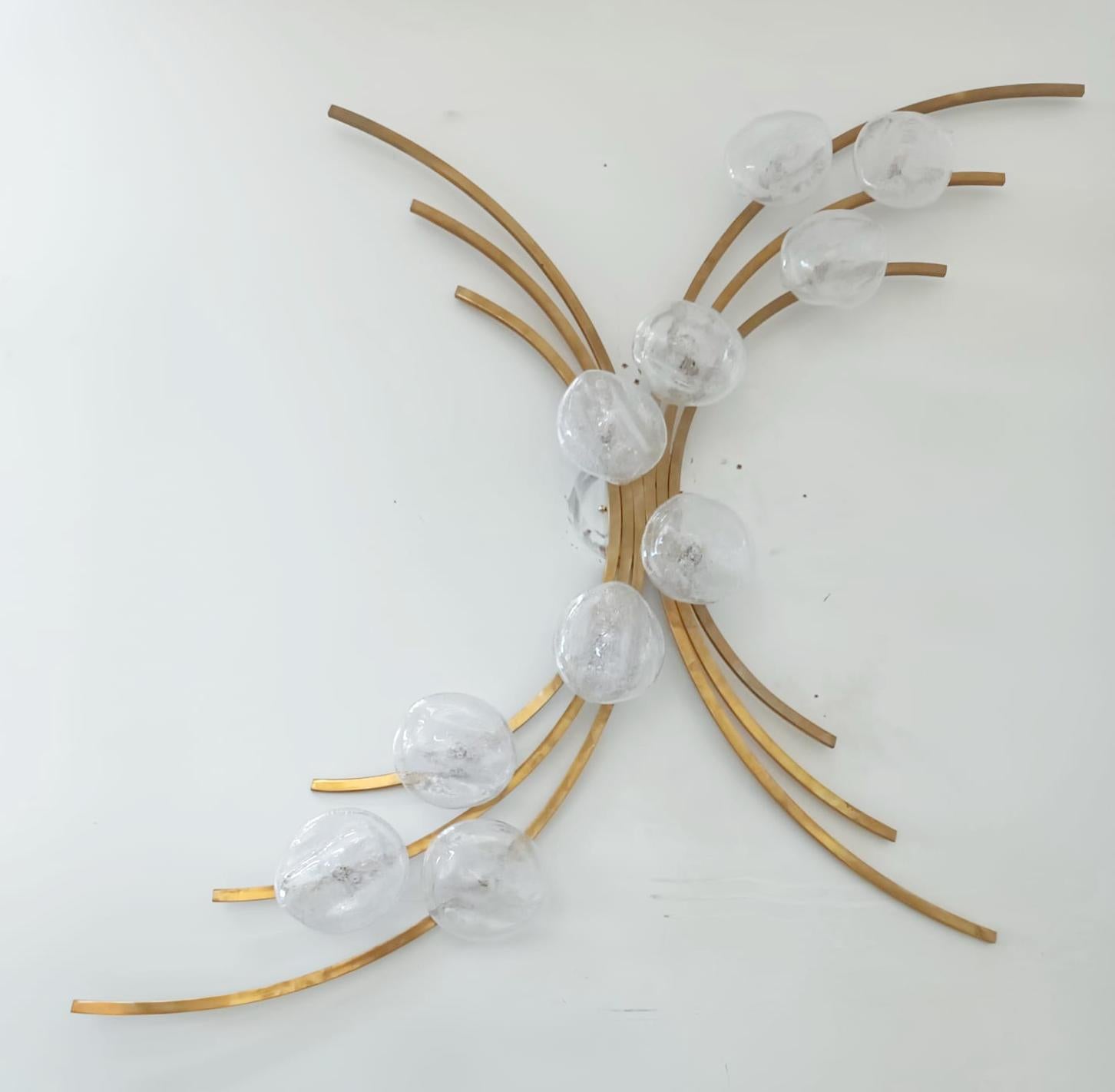 Italian Murano Wall Sconce Sculpture by Fabio Ltd For Sale