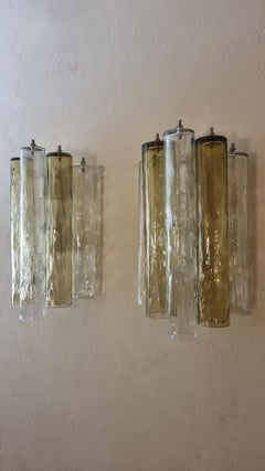 Murano wall sconces produced by Barovier & Toso Italy 1970s