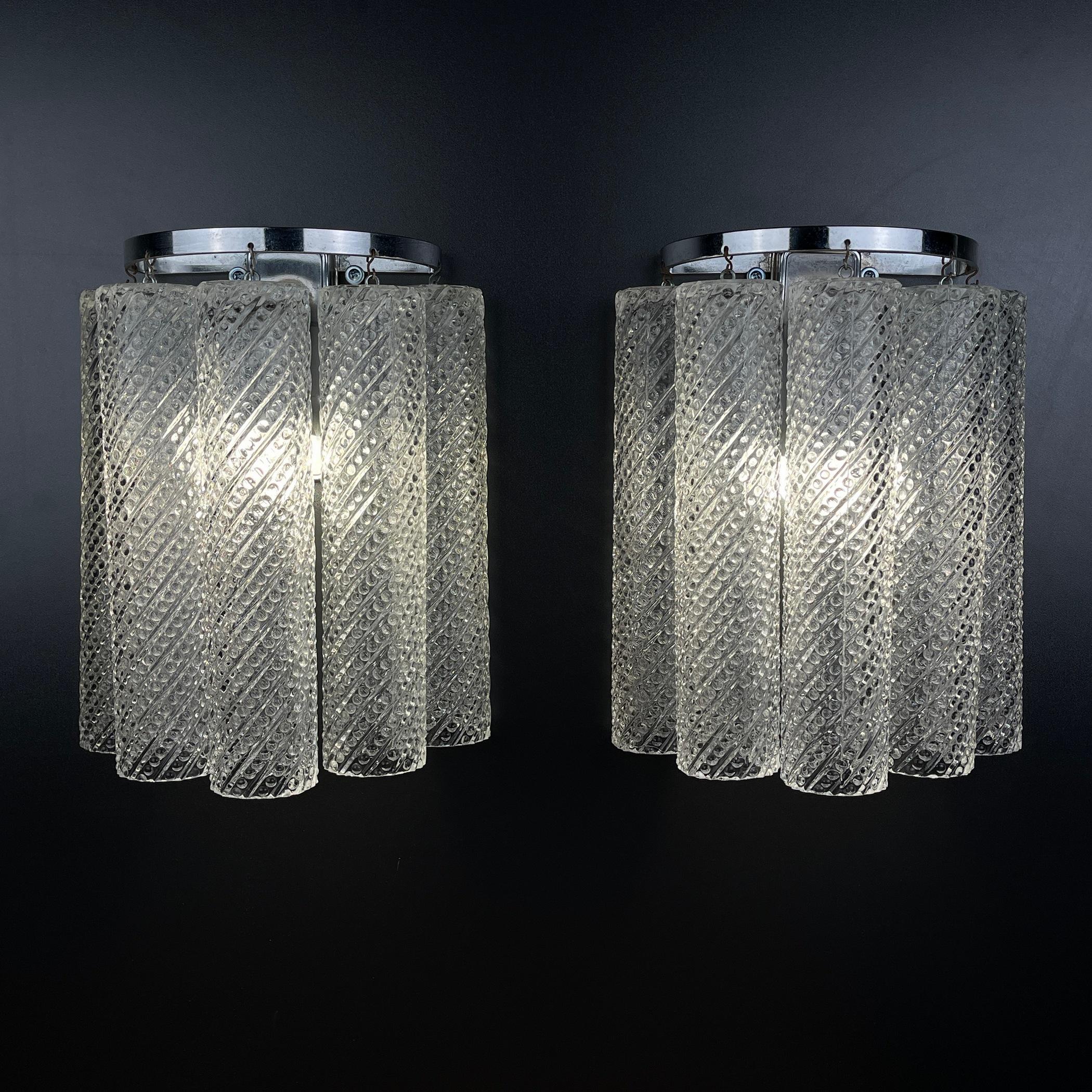 These Murano wall sconces, known as 