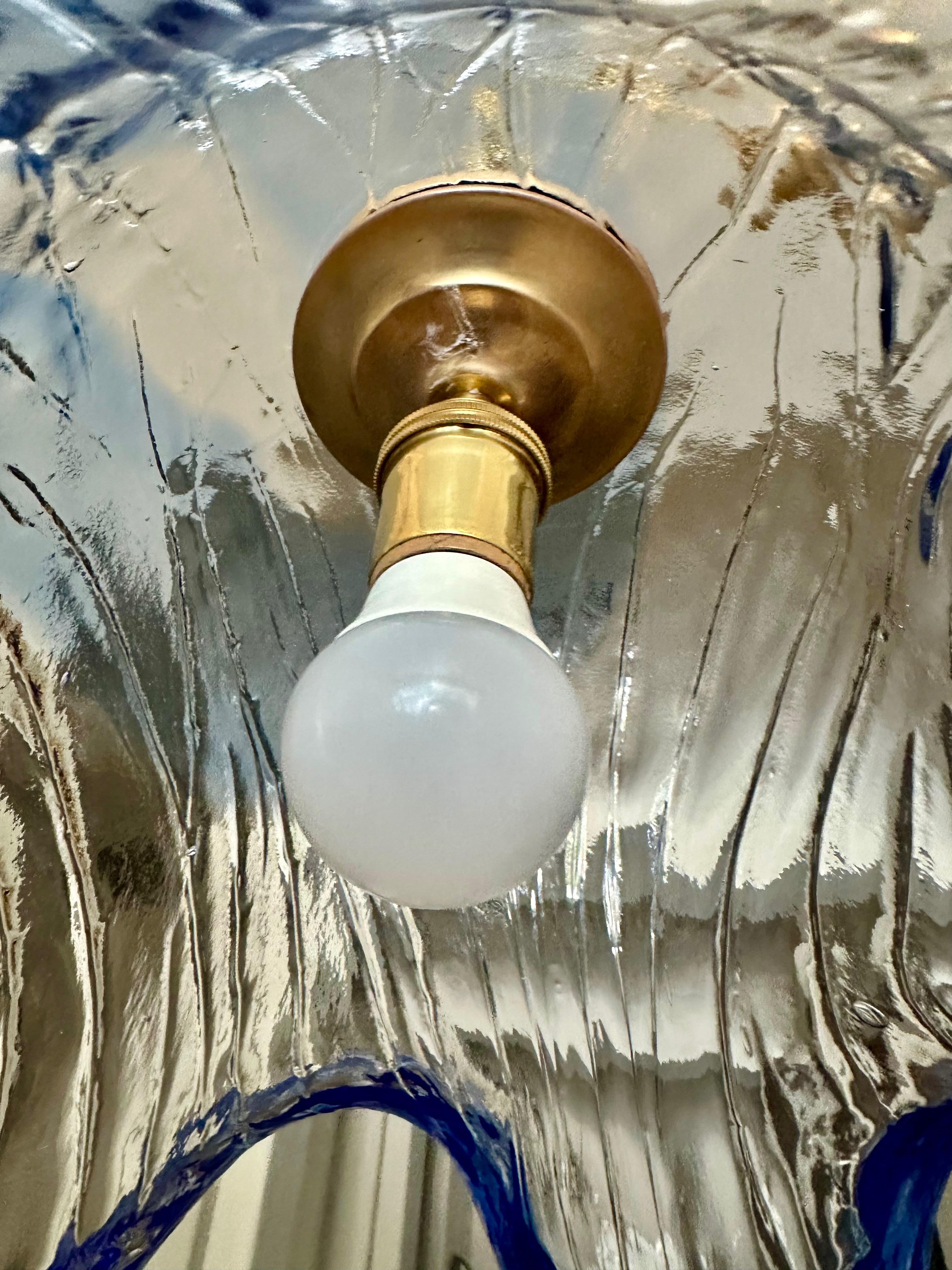 Murano Wavy Bell Shaped Carlo Nason Ceiling Light Pendant For Sale 6