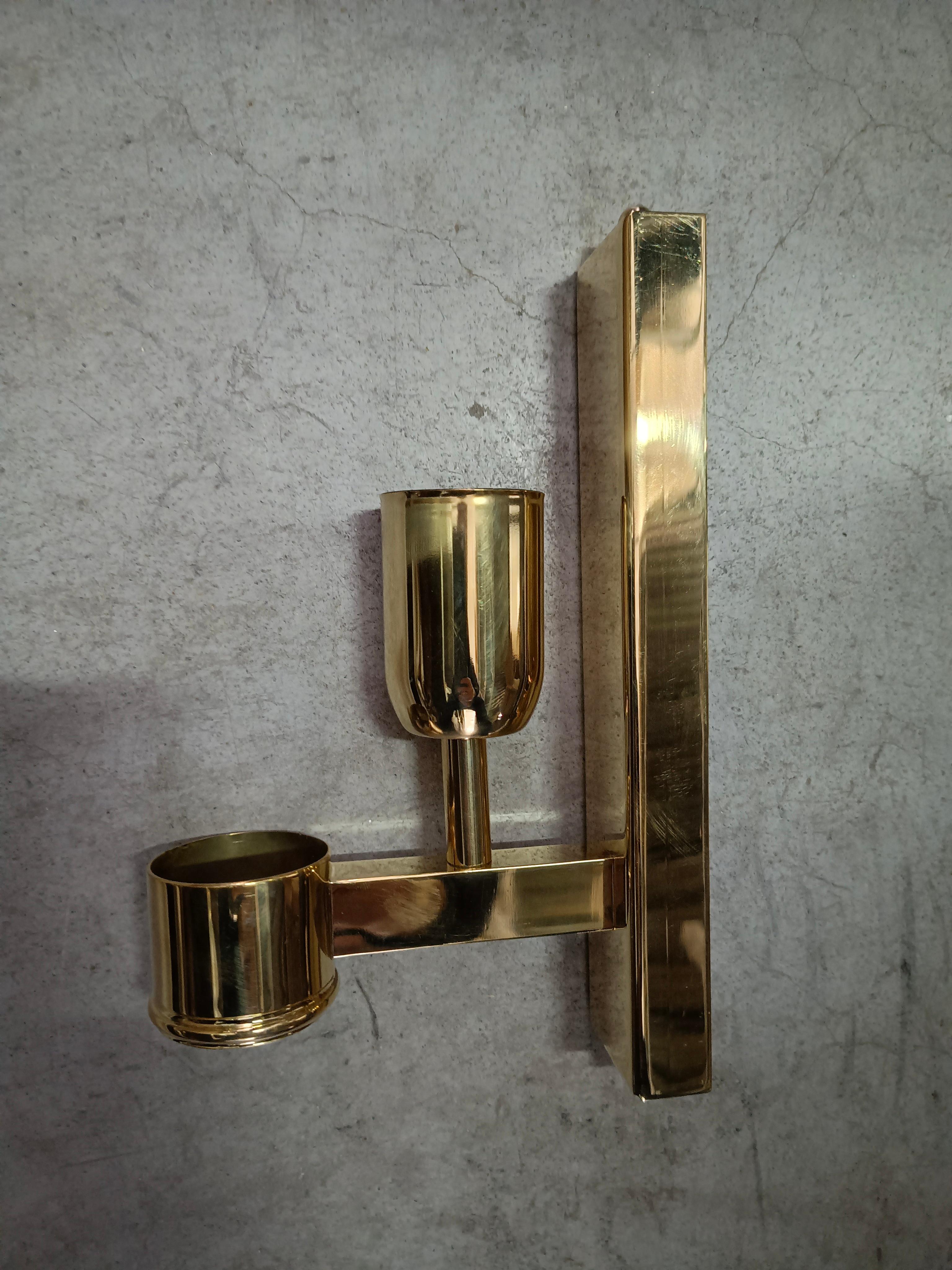 Murano White and Gold Glass and Brass Wall Light and Sconces, 1980 For Sale 2