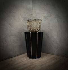 Murano Art Glass and Brass Midcentury SideTables / FloorLamp, 1950