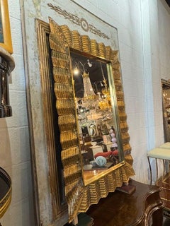 Murano "Zig-Zag" Mirror in Gold