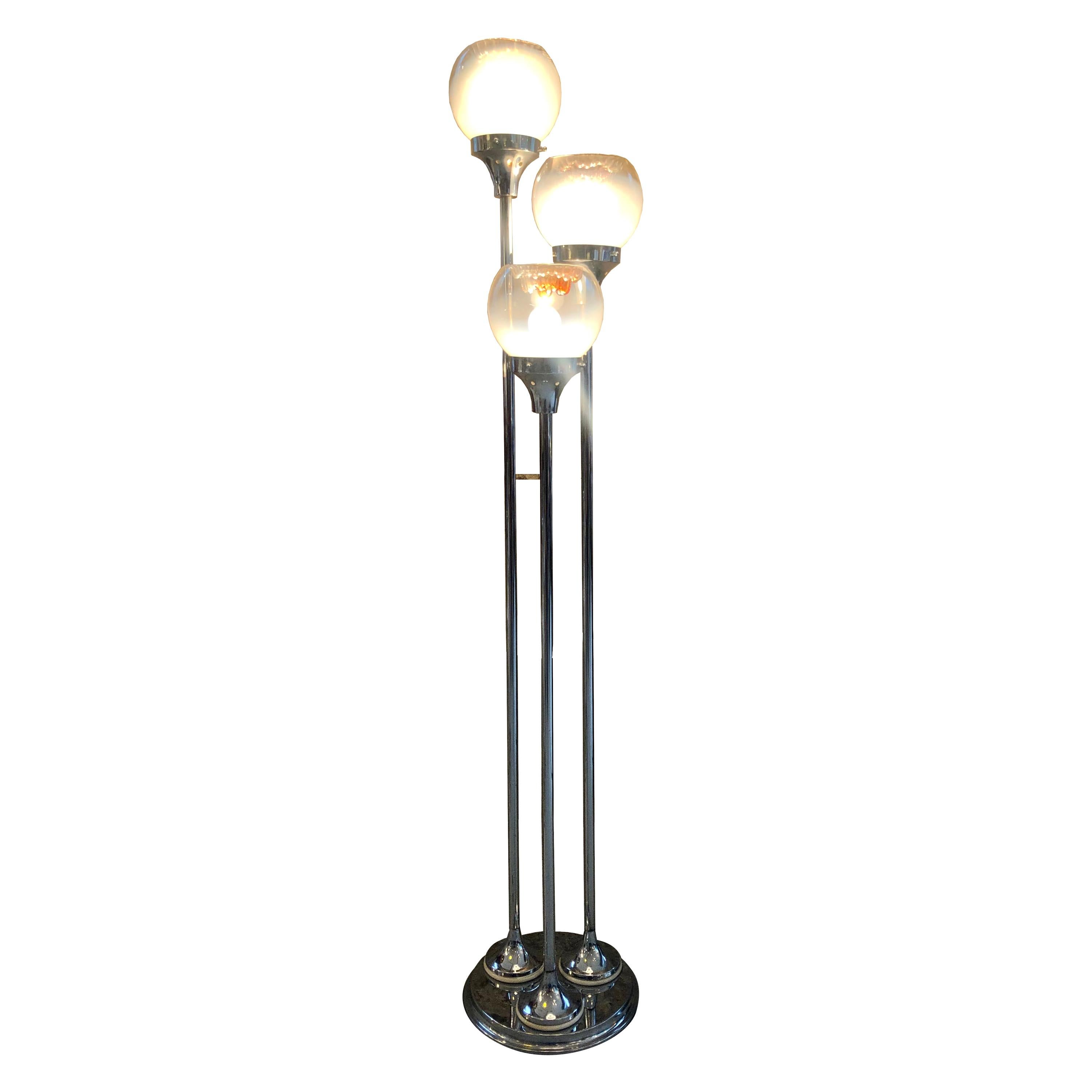 Murano's Floor Lamp, Edited by Mazzega, 1960s, Italy For Sale
