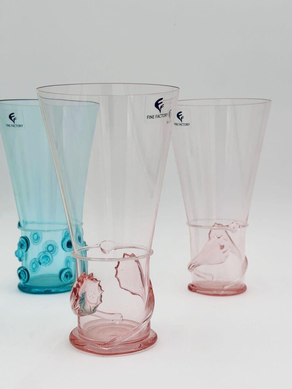 Murano's Glasses Set of 6 Collectible Glasses 1980's In Good Condition For Sale In Taranto, IT