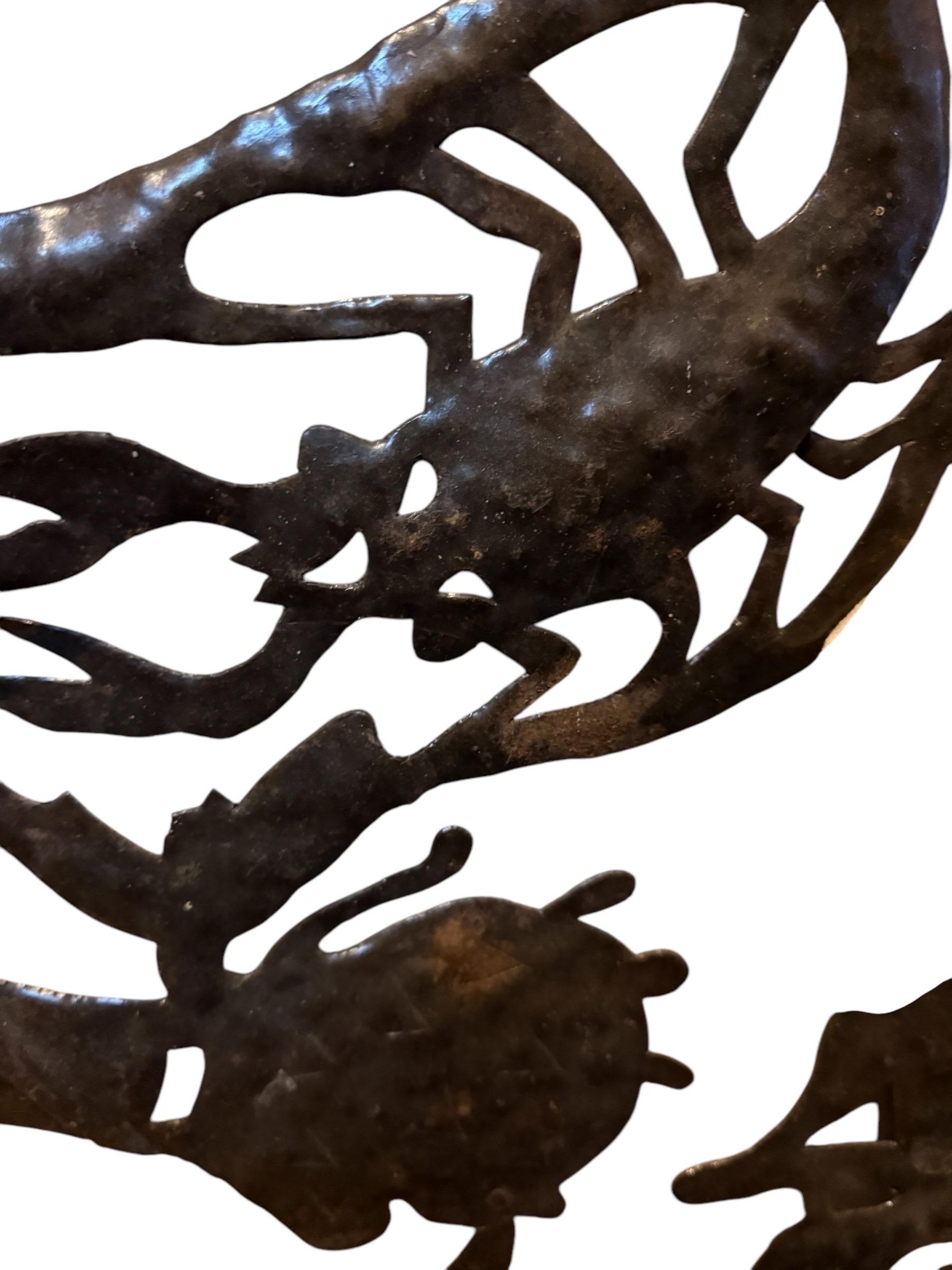 Gran obra maestra del arte popular haitiano Tambor de acero Escultura de metal Murat Brierre en venta 14