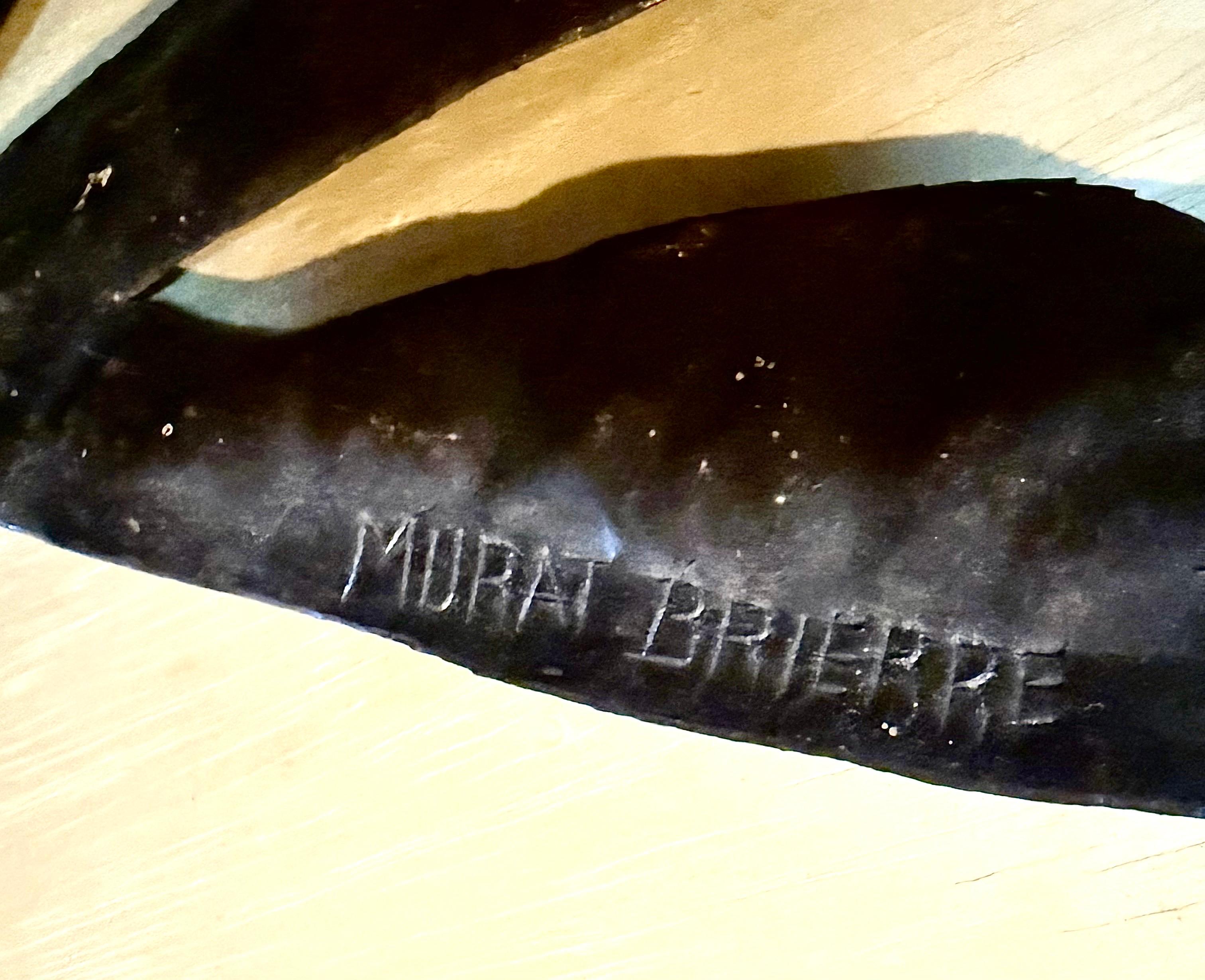 Gran obra maestra del arte popular haitiano Tambor de acero Escultura de metal Murat Brierre en venta 3