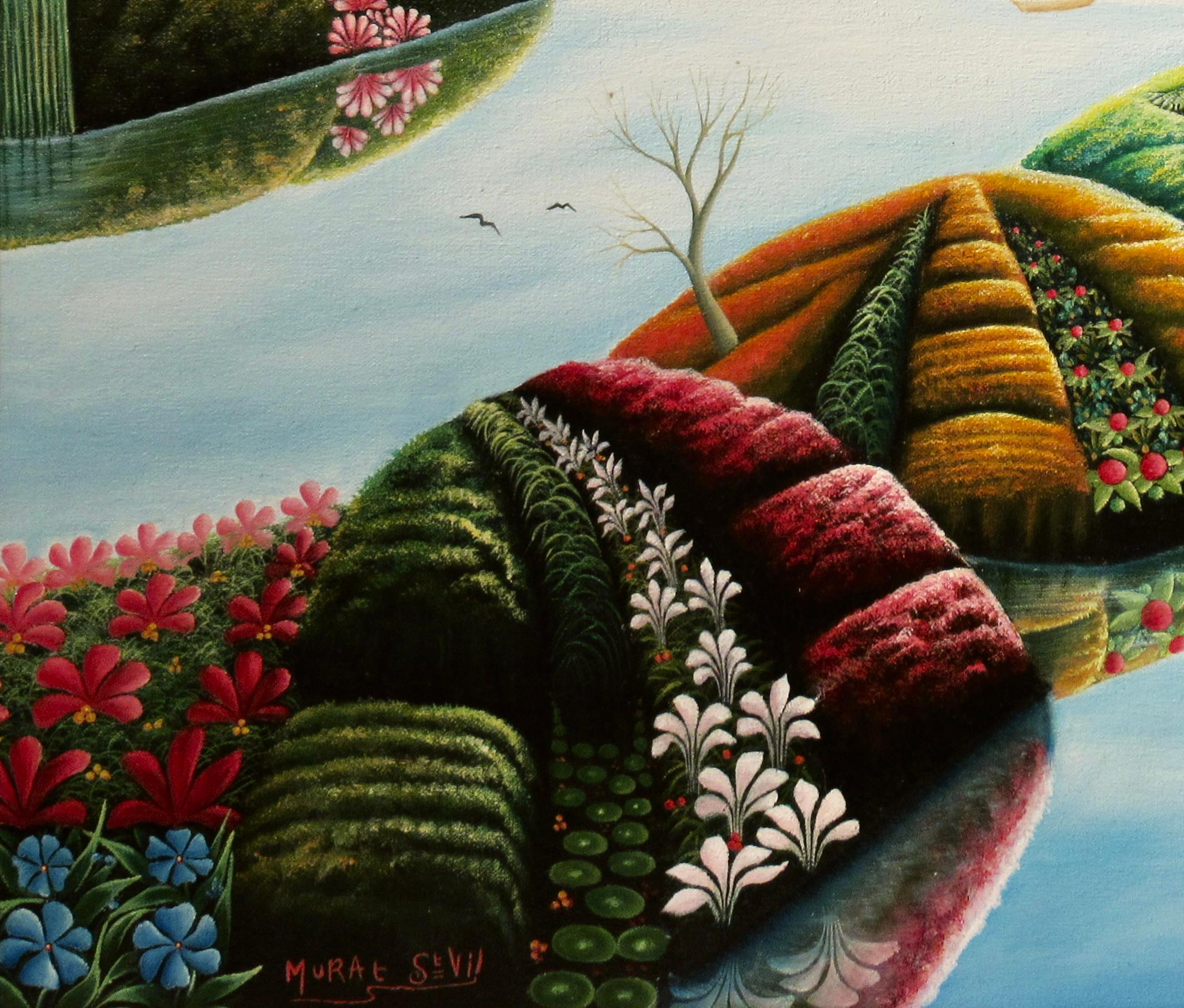 Jardín Fantástico - Figurative Painting Marrón de Murat Saint Vil