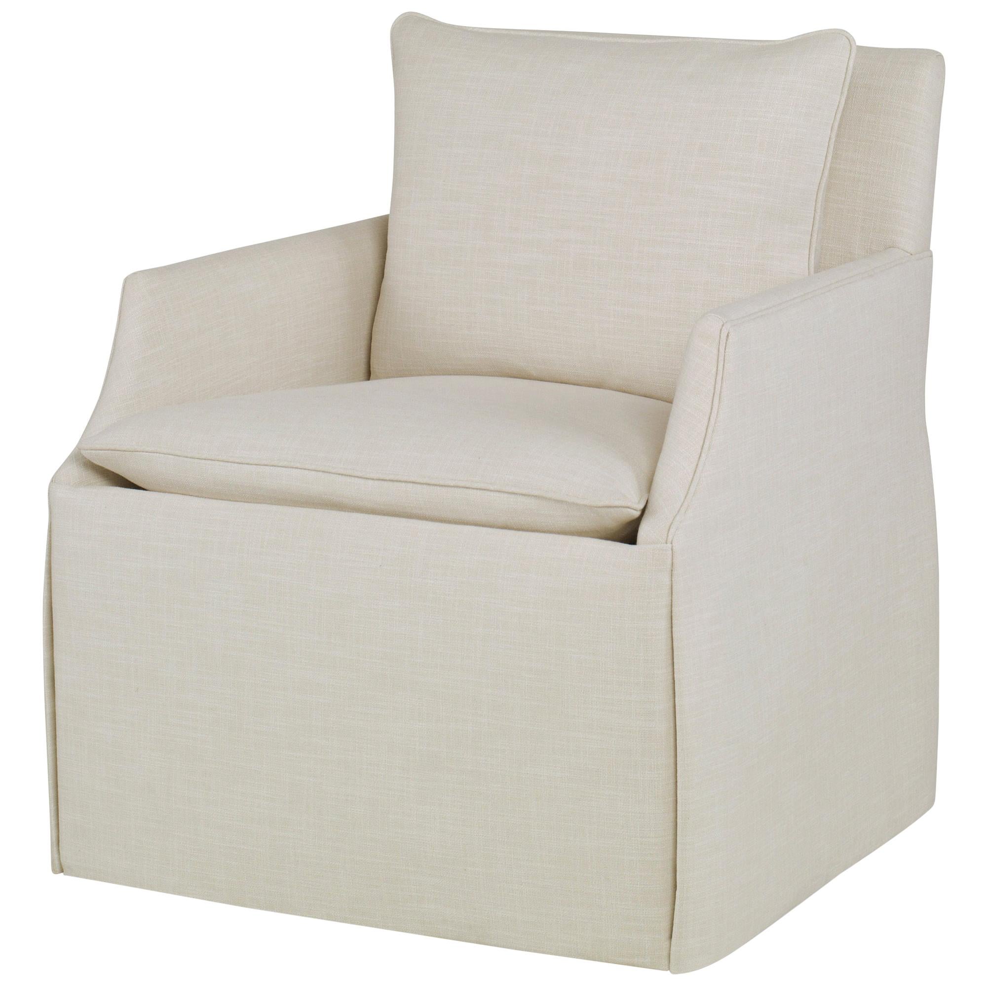 Murcia Swivel Chair in Cream by CuratedKravet