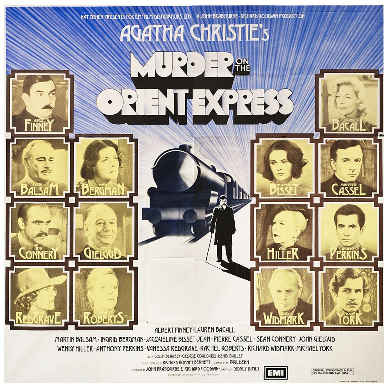 Mord im Orient Express 1974 Britisches Sechsblatt-Filmplakat