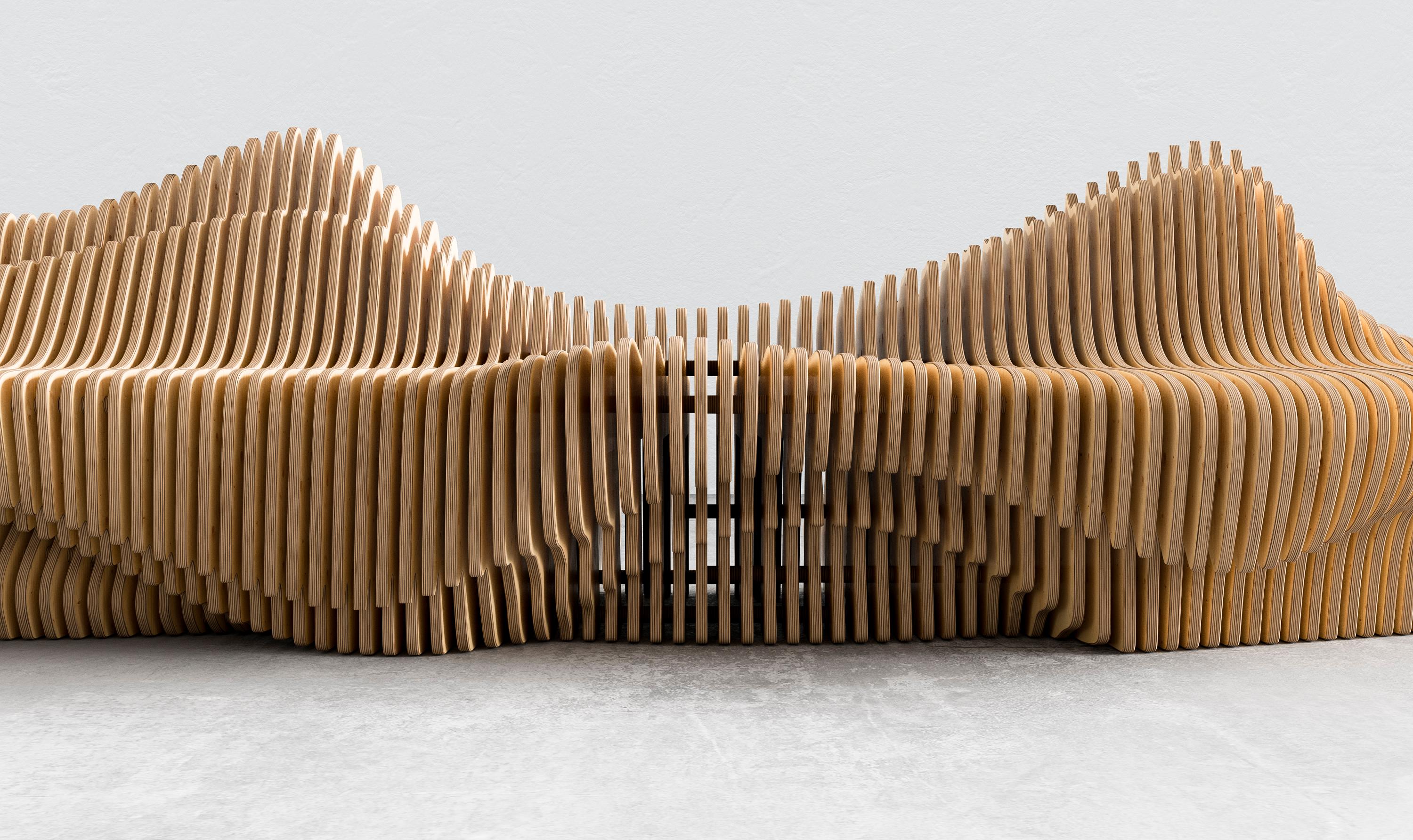 Contemporary Murena bench For Sale