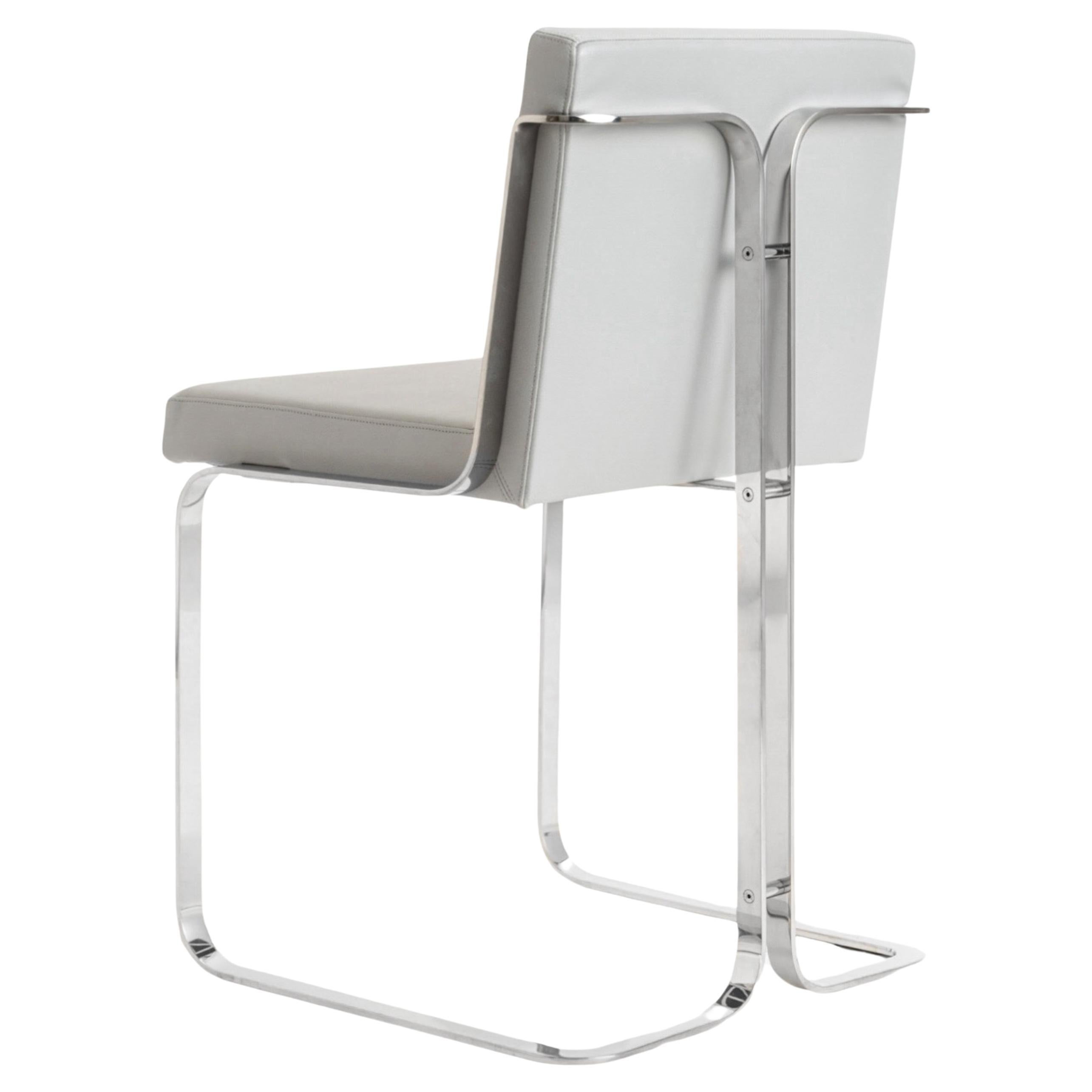 Murena Light Dining Chair Lazzarini & Pickering, Marta Sala, Polished Stainless