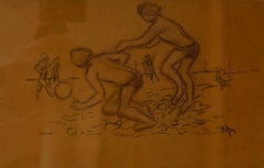 Summer Holiday - Late 20th Century of Kids on the Beach by Muriel Archer