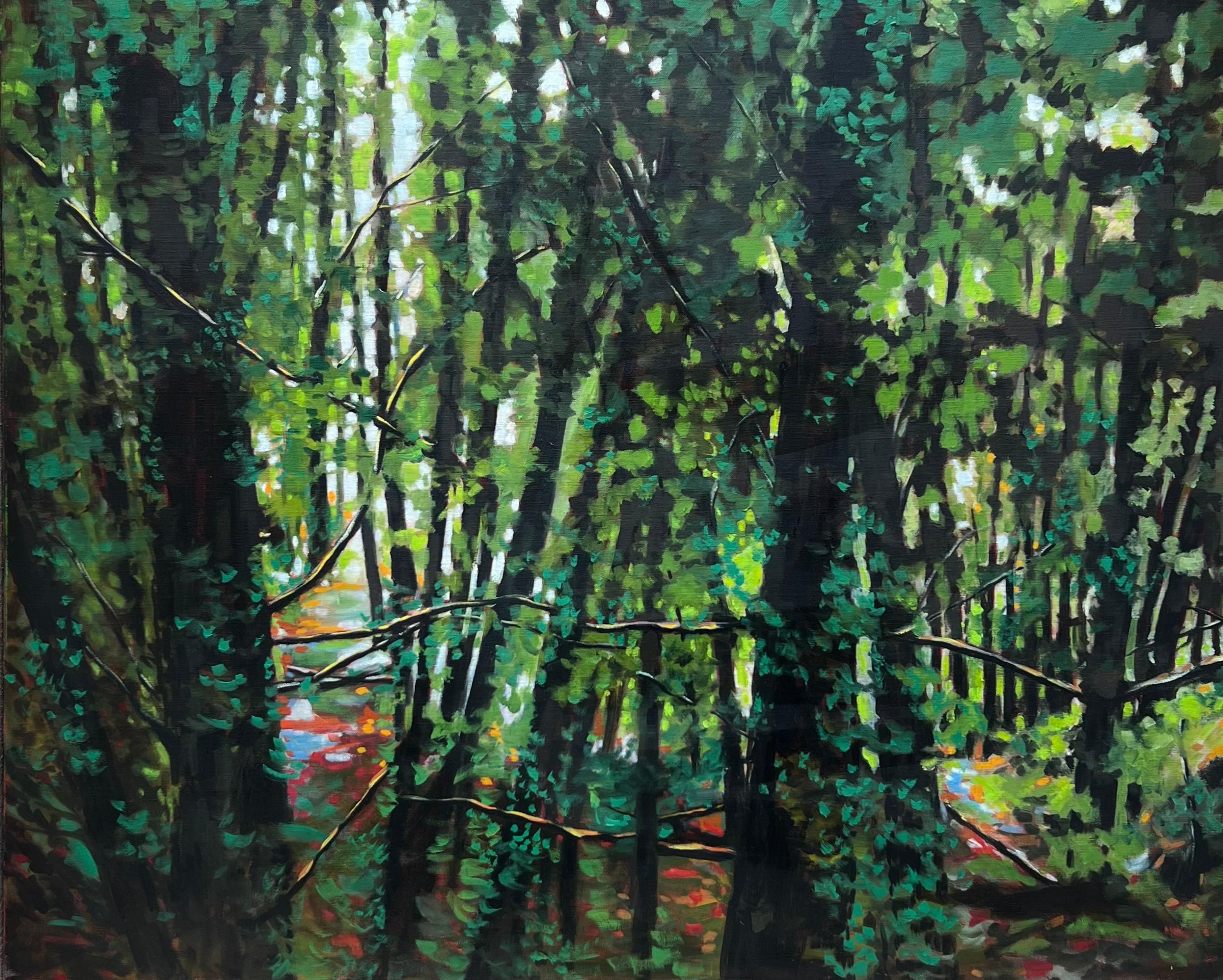 Muriel Chazalon "Clairvoyance" Oil on canvas, Contemporary landscape