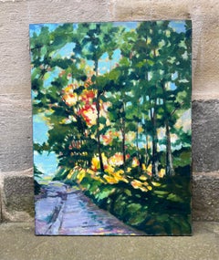 Muriel Chazalon "End of day 2" Oil on canvas, contemporary landscape