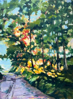 Muriel Chazalon "End of day 2" Oil on canvas, contemporary landscape