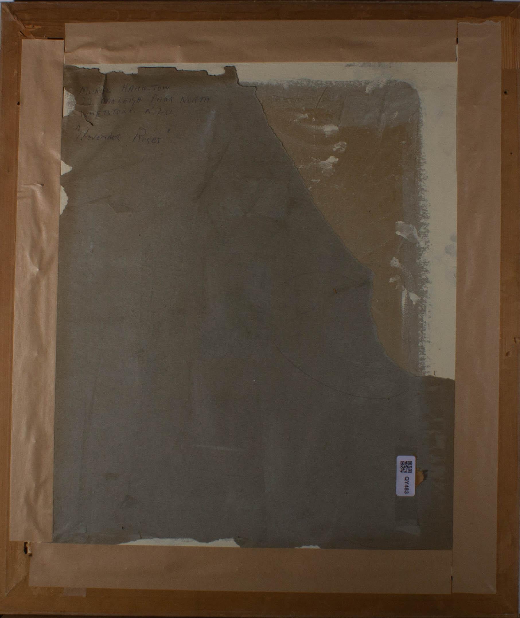 Huile de Muriel Hamilton - 20ème siècle, Roses de novembre 1