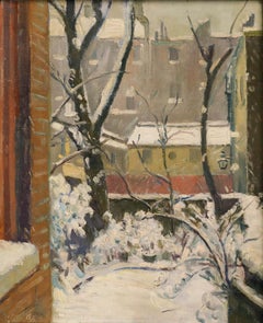 Muriel Hare (1890-1964) - Modern British Mid 20th Century Oil, Snowy Garden