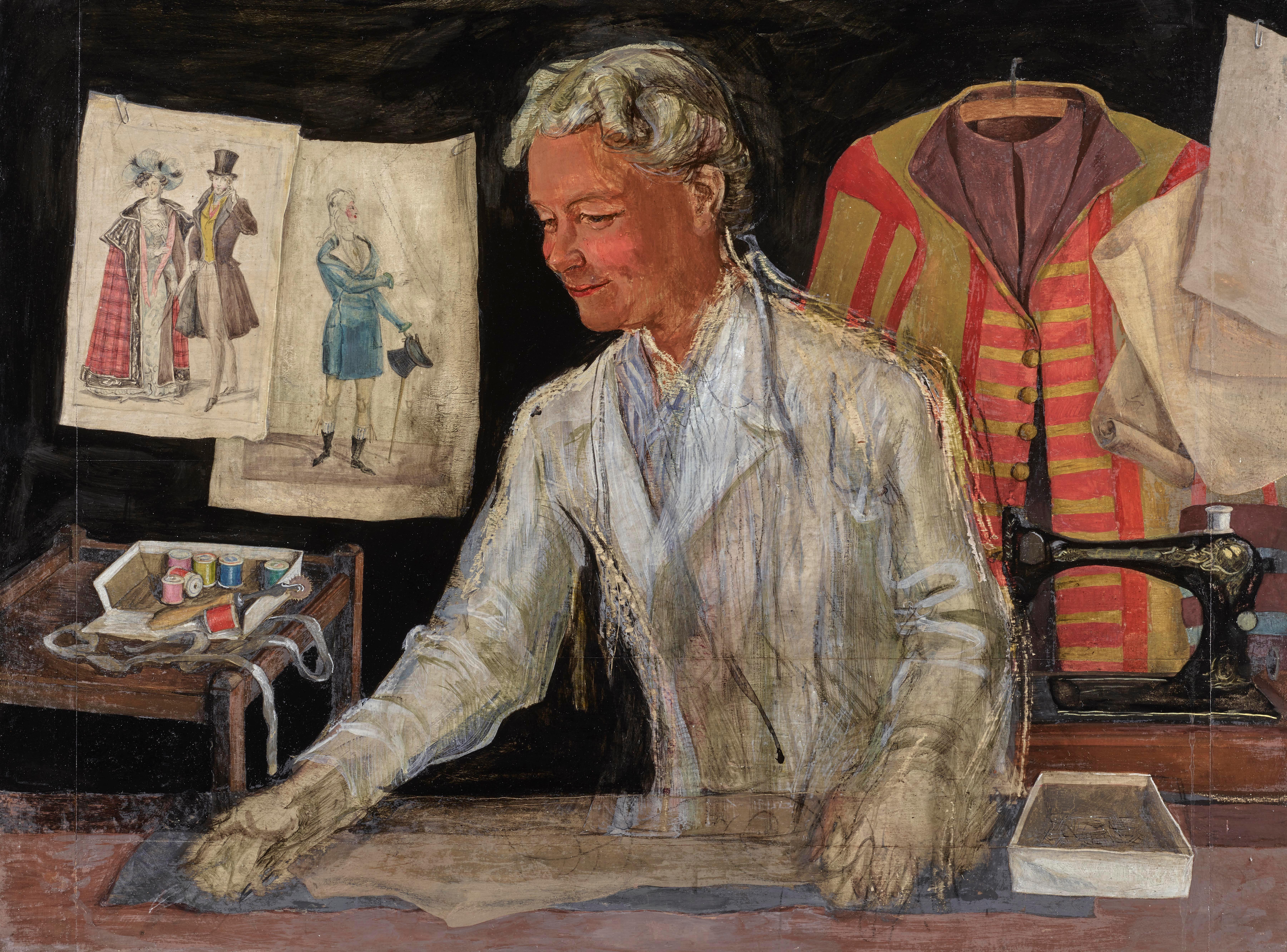 Figurative Painting Muriel Jackson - À l'Old Vic