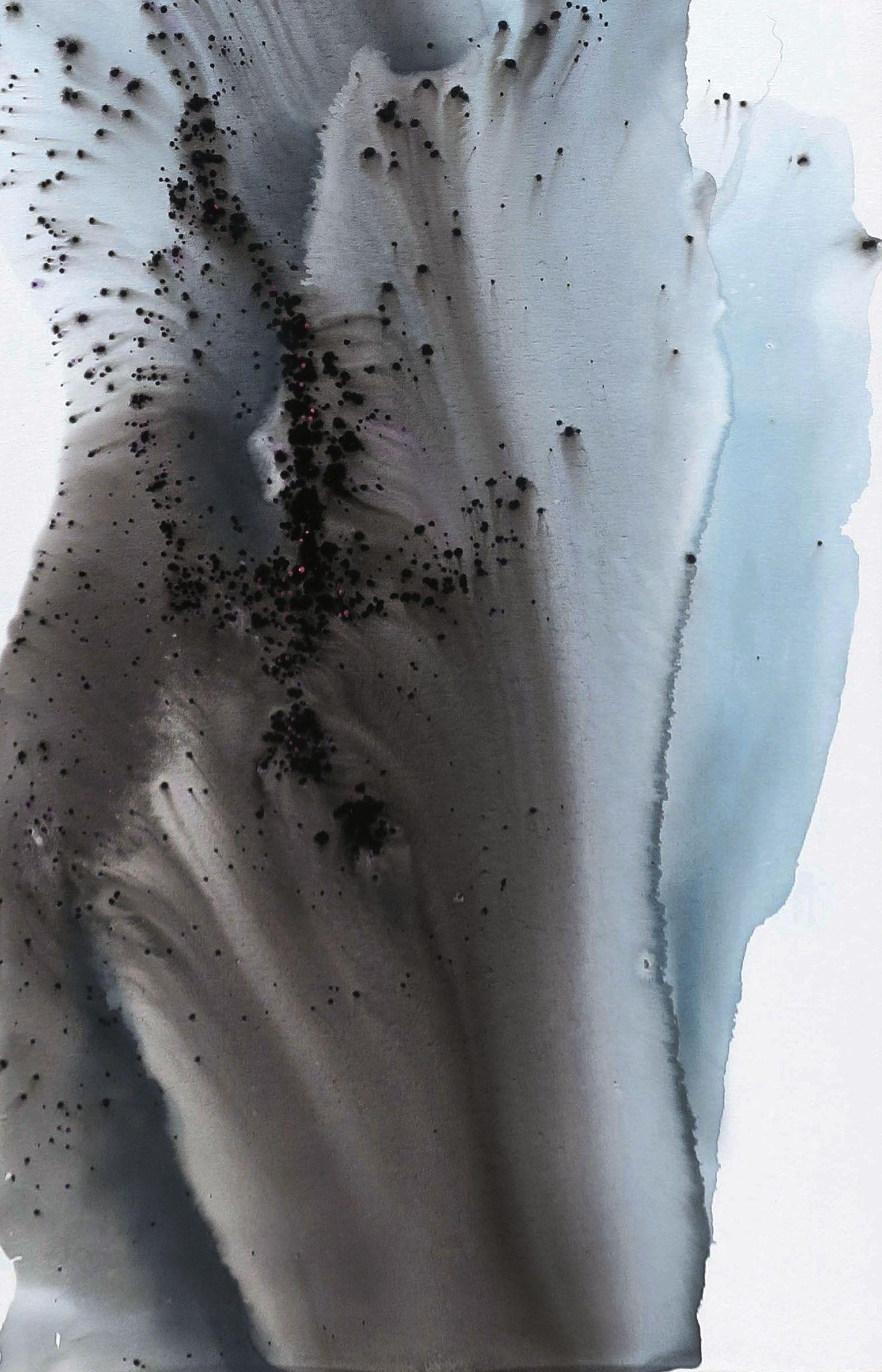 Nature 146, Gemälde, Acryl auf Leinwand (Schwarz), Abstract Painting, von Muriel Napoli