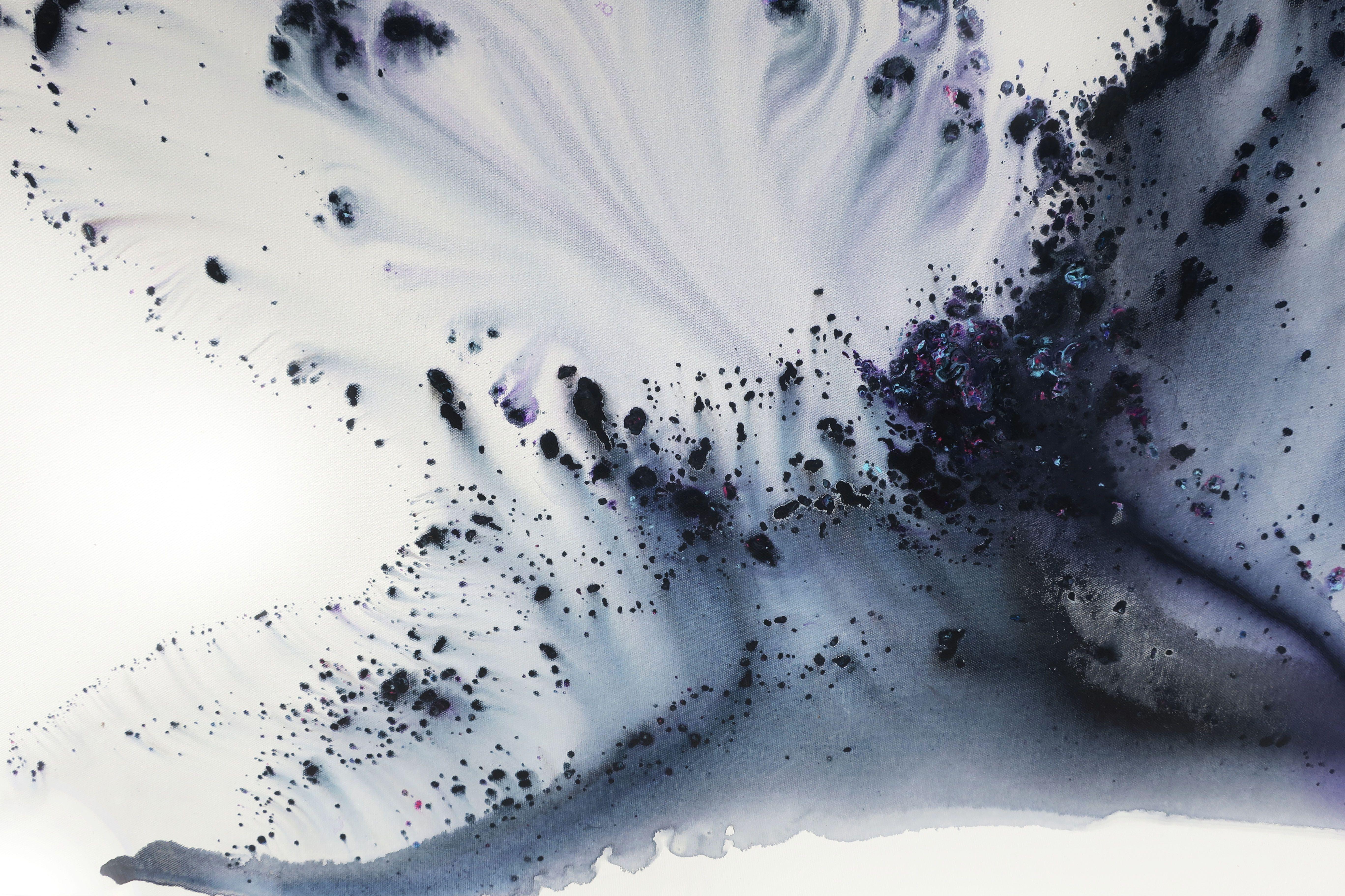 Nature 174, Gemälde, Acryl auf Leinwand (Grau), Abstract Painting, von Muriel Napoli