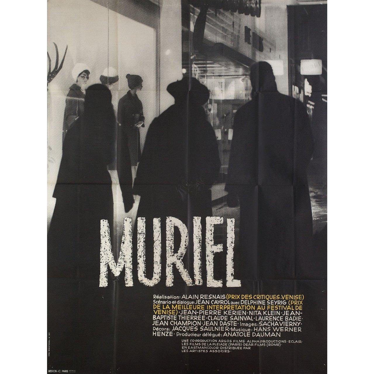 Muriel, or The Time of Return 1963 French Grande Film Poster In Fair Condition For Sale In New York, NY