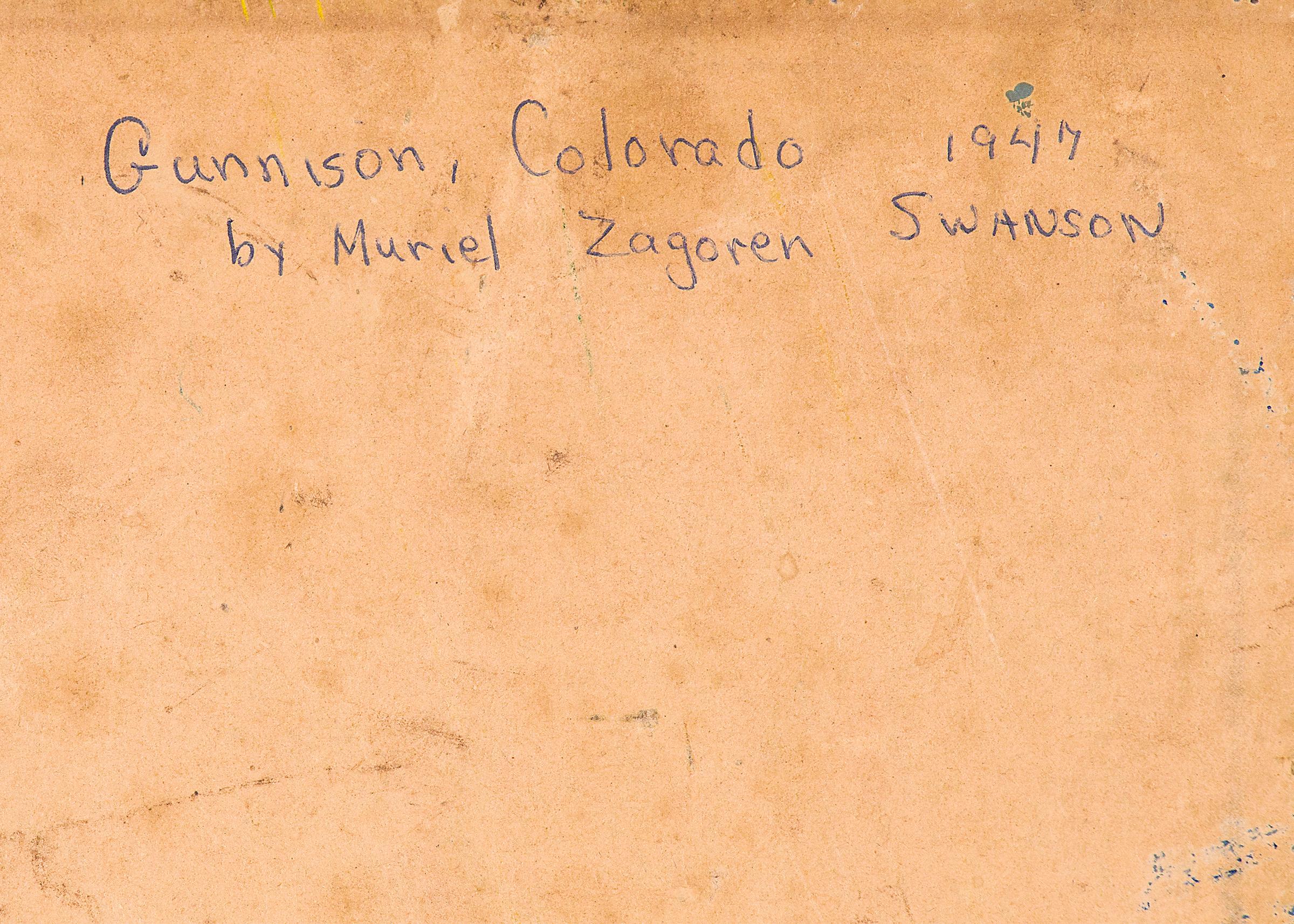 1940s Modernist Mountain Landscape Painting- Gunnison, Western Colorado en venta 8