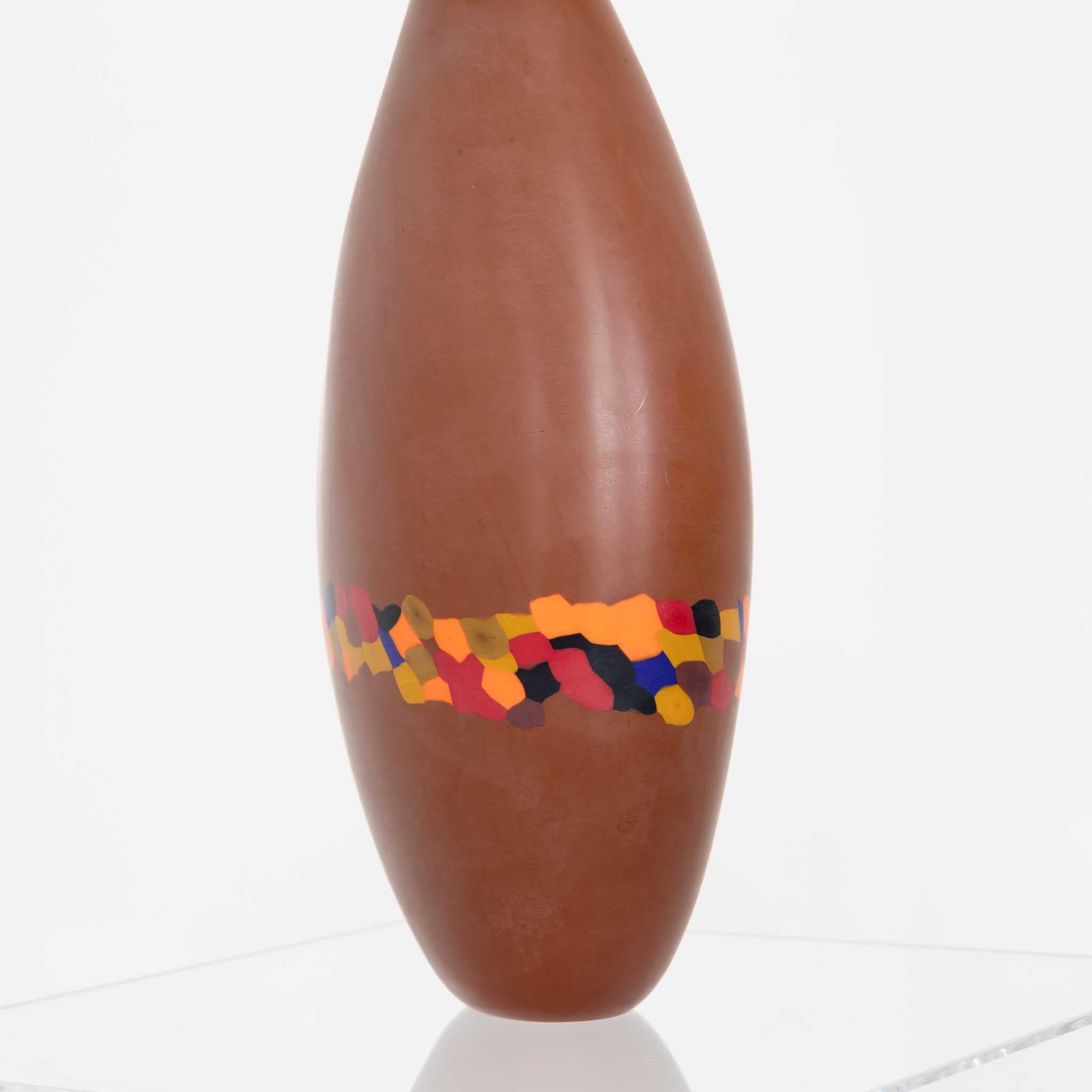 Italian Murine Murano Art Glass Vase For Sale
